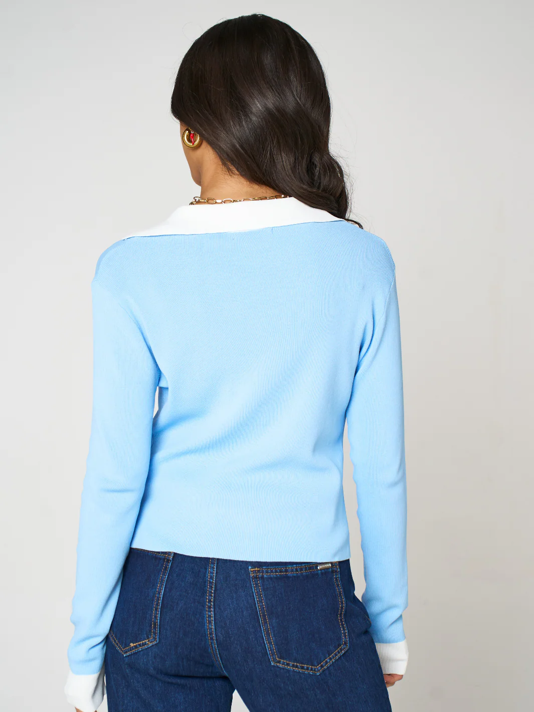 Kate & Pippa Raya Cardigan In Blue - Image 6