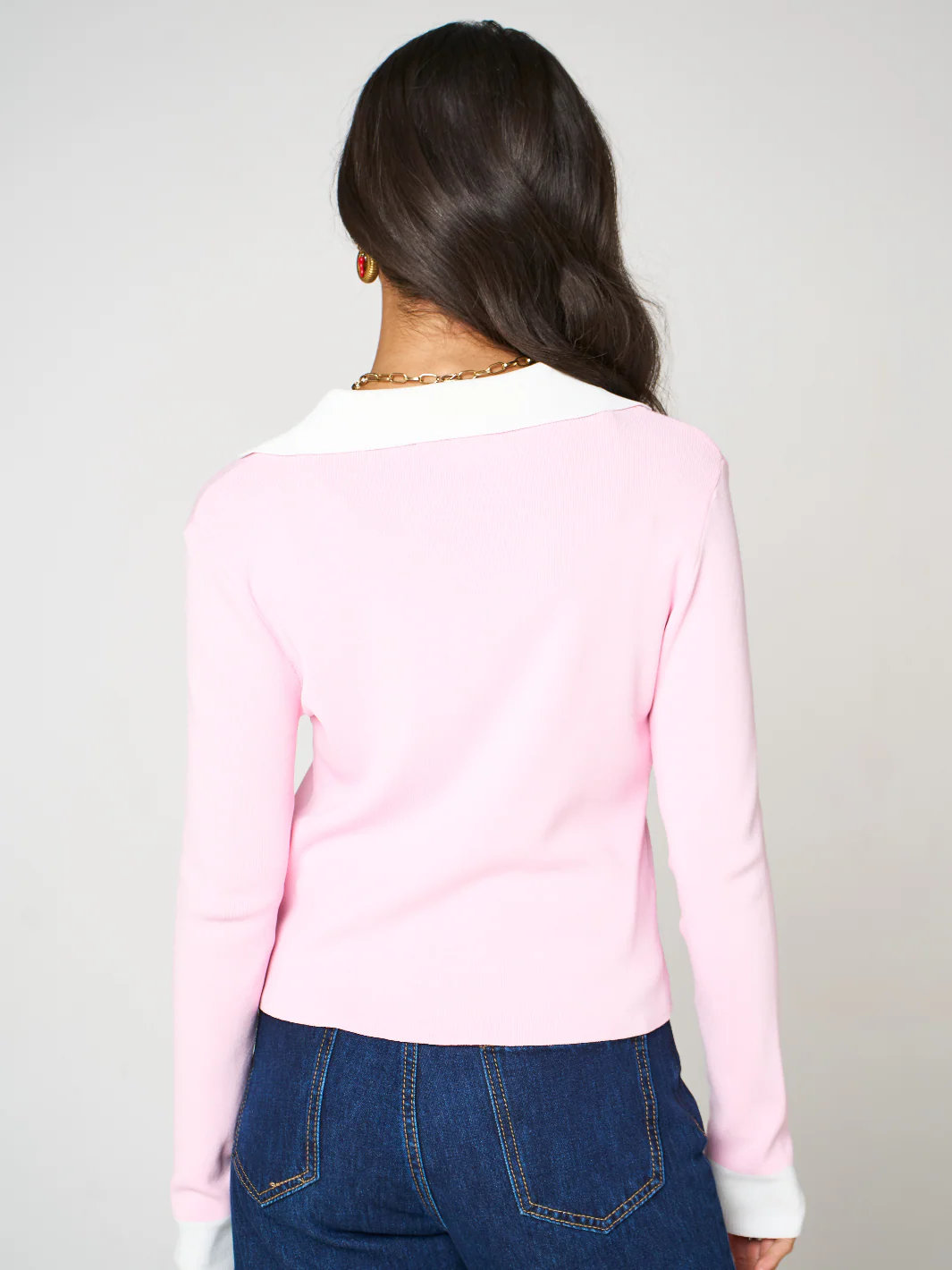 Kate & Pippa Raya Cardigan In Pink - Image 6