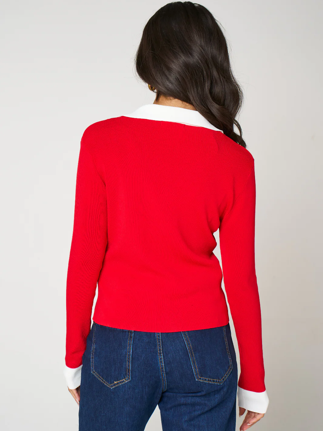 Kate & Pippa Raya Cardigan In Red - Image 6