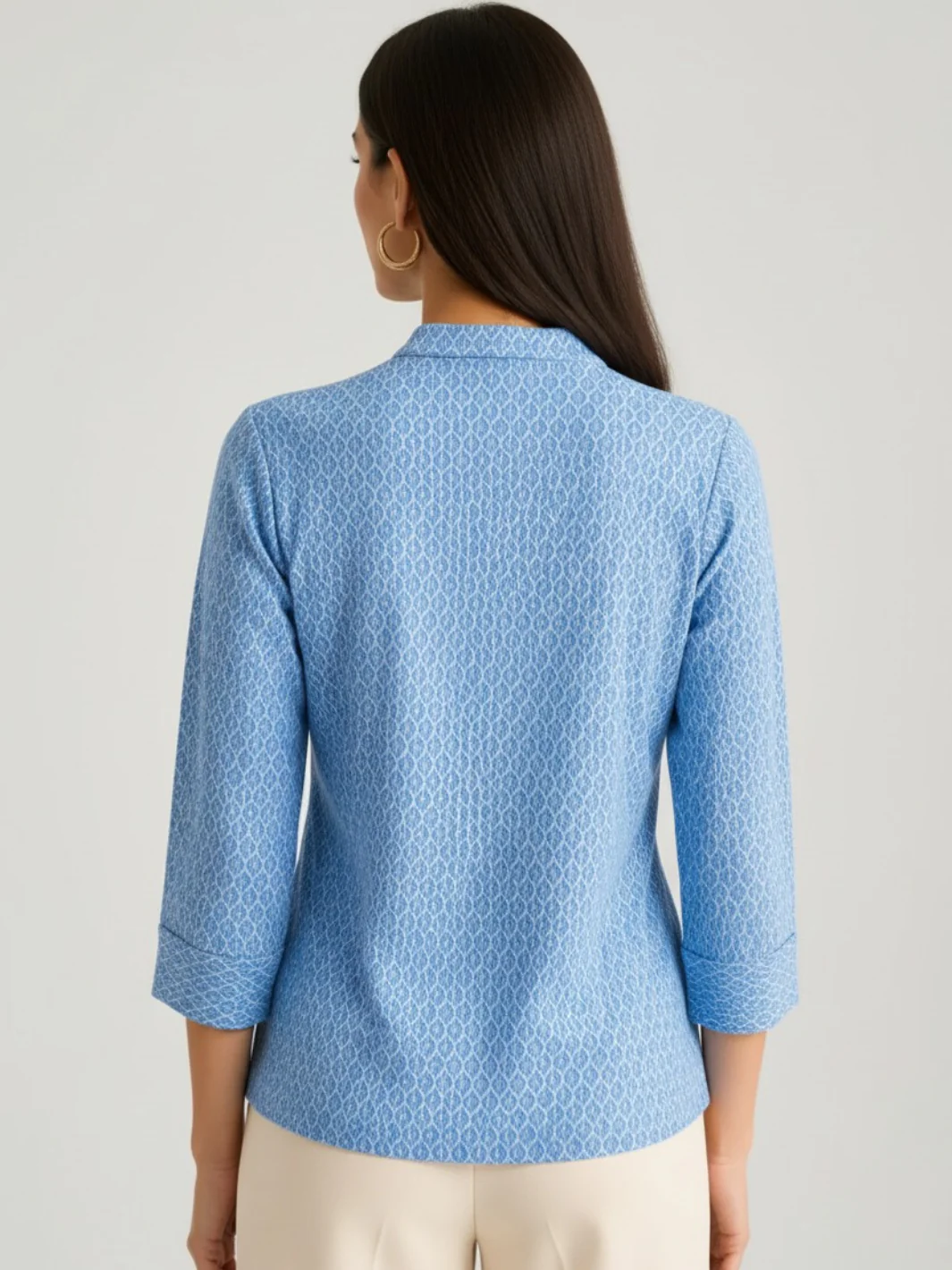 Kate & Pippa Rocco Top In Blue Print - Image 4