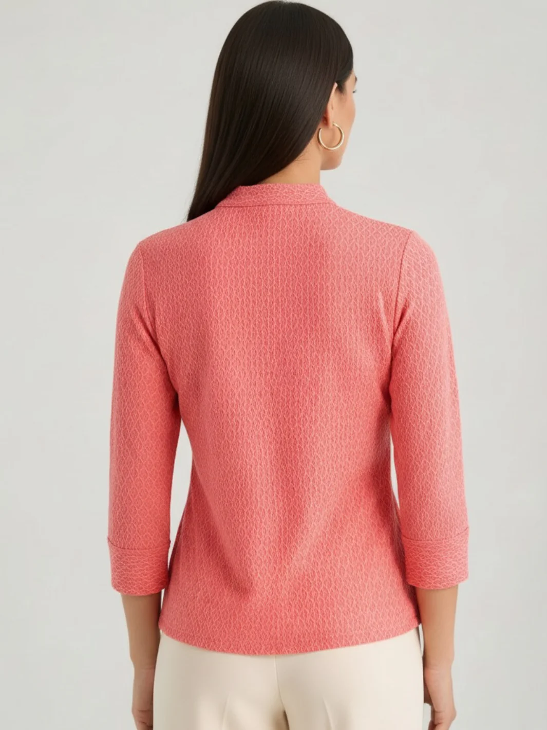 Kate & Pippa Rocco Top In Coral Print - Image 4