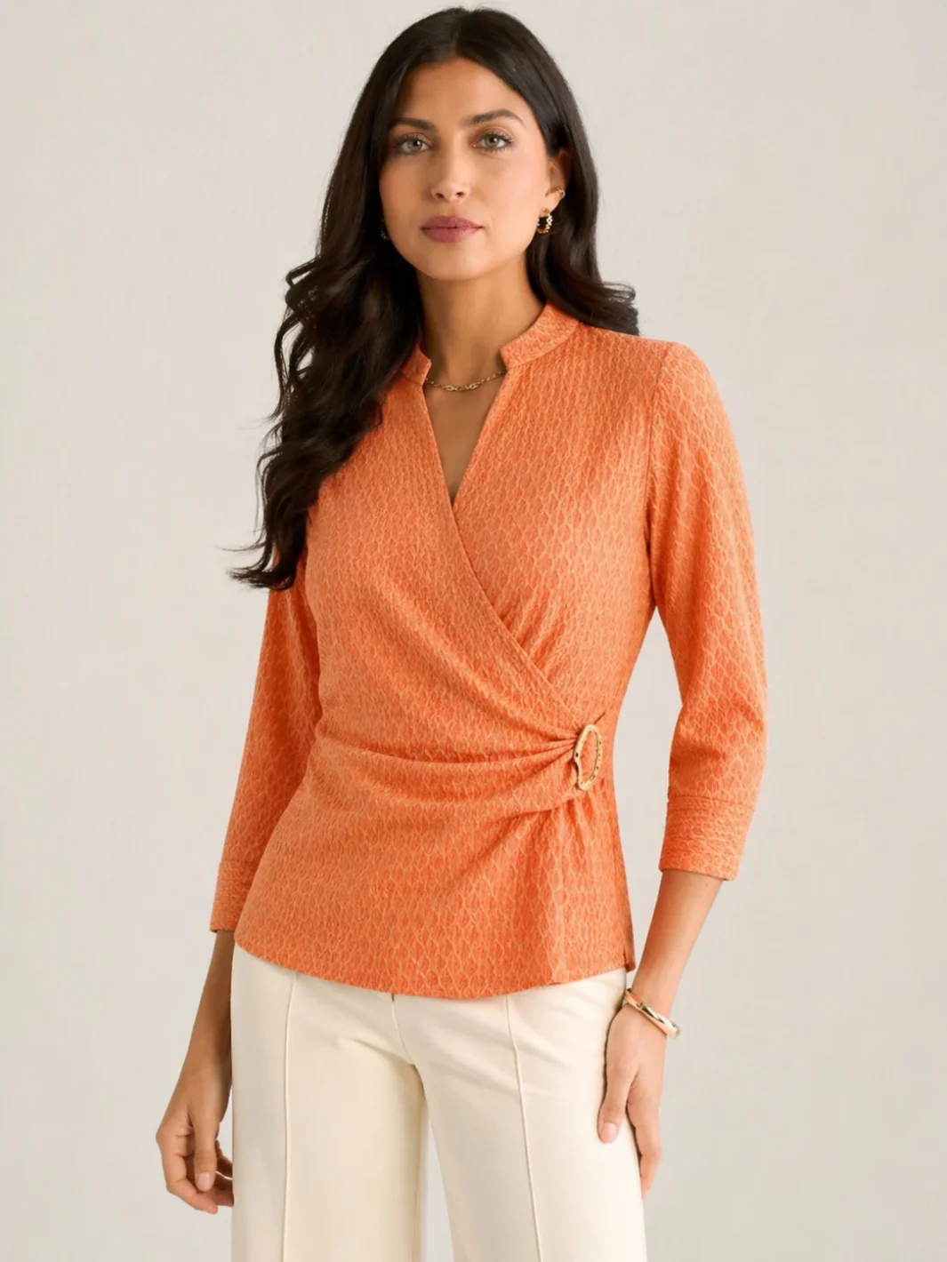 Kate & Pippa Rocco Top In Orange Print