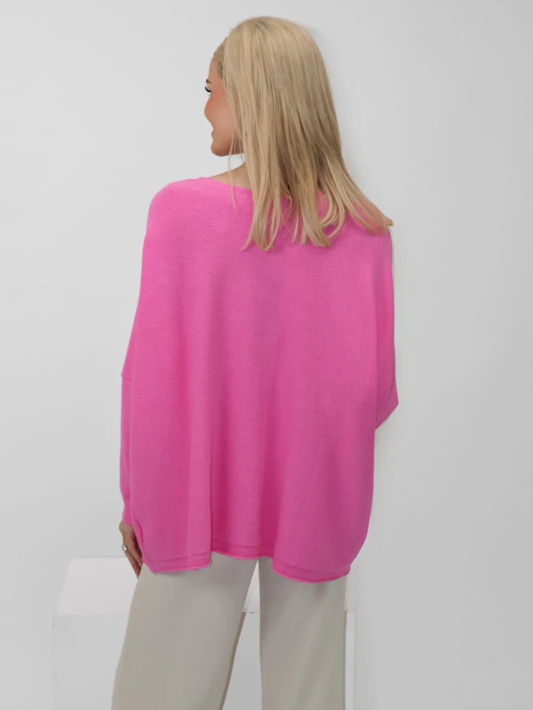 Kate & Pippa Roma Knit Jumper In Pink - Image 5