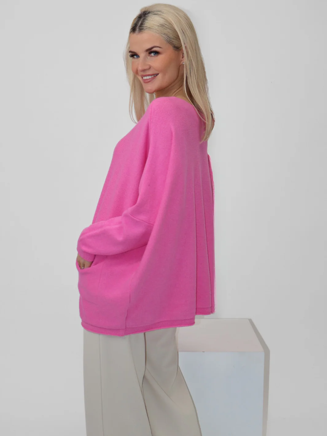 Kate & Pippa Roma Knit Jumper In Pink - Image 6