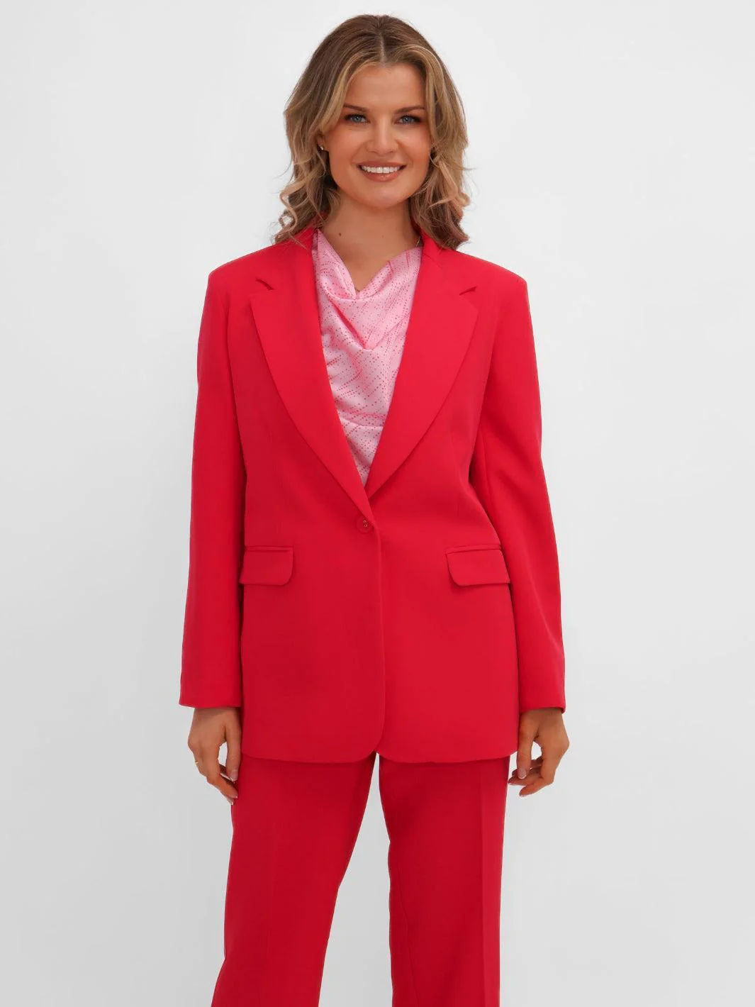 Kate & Pippa Sassari Blazer In Coral - Image 3