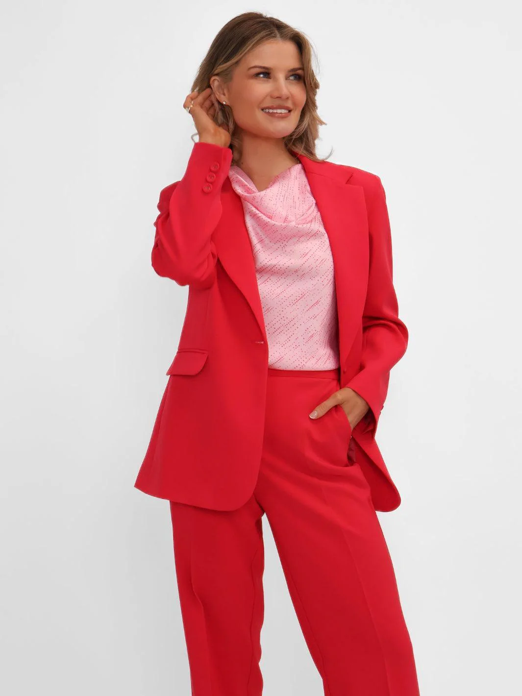 Kate & Pippa Sassari Blazer In Coral - Image 7