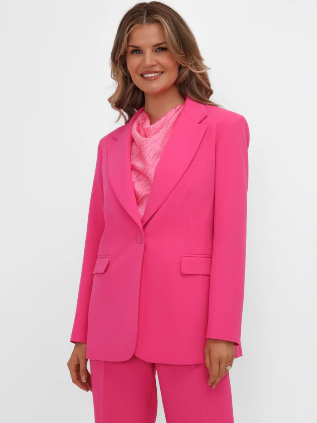 Kate & Pippa Sassari Blazer In Fuchsia Pink
