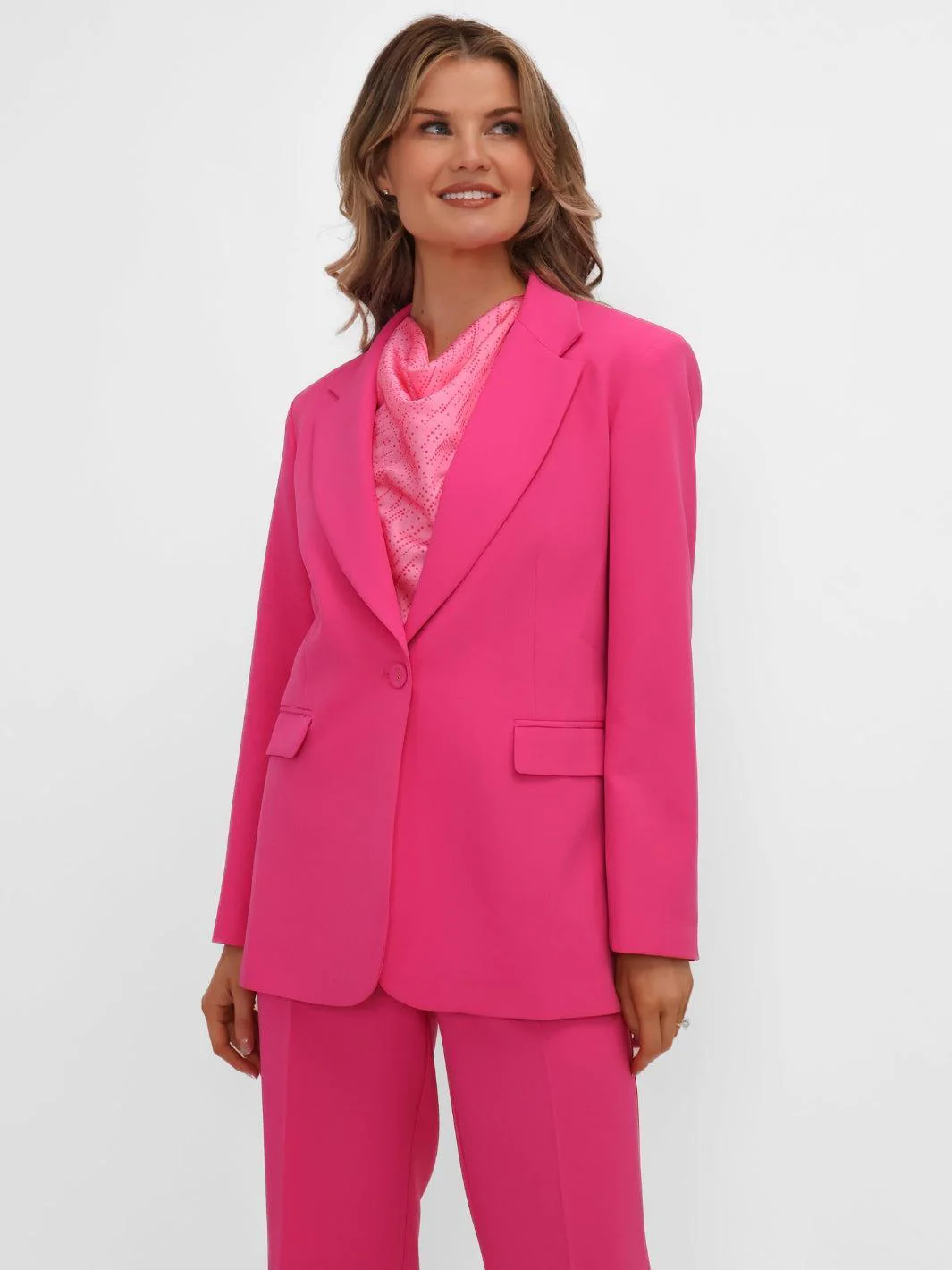 Kate & Pippa Sassari Blazer In Fuchsia Pink - Image 2