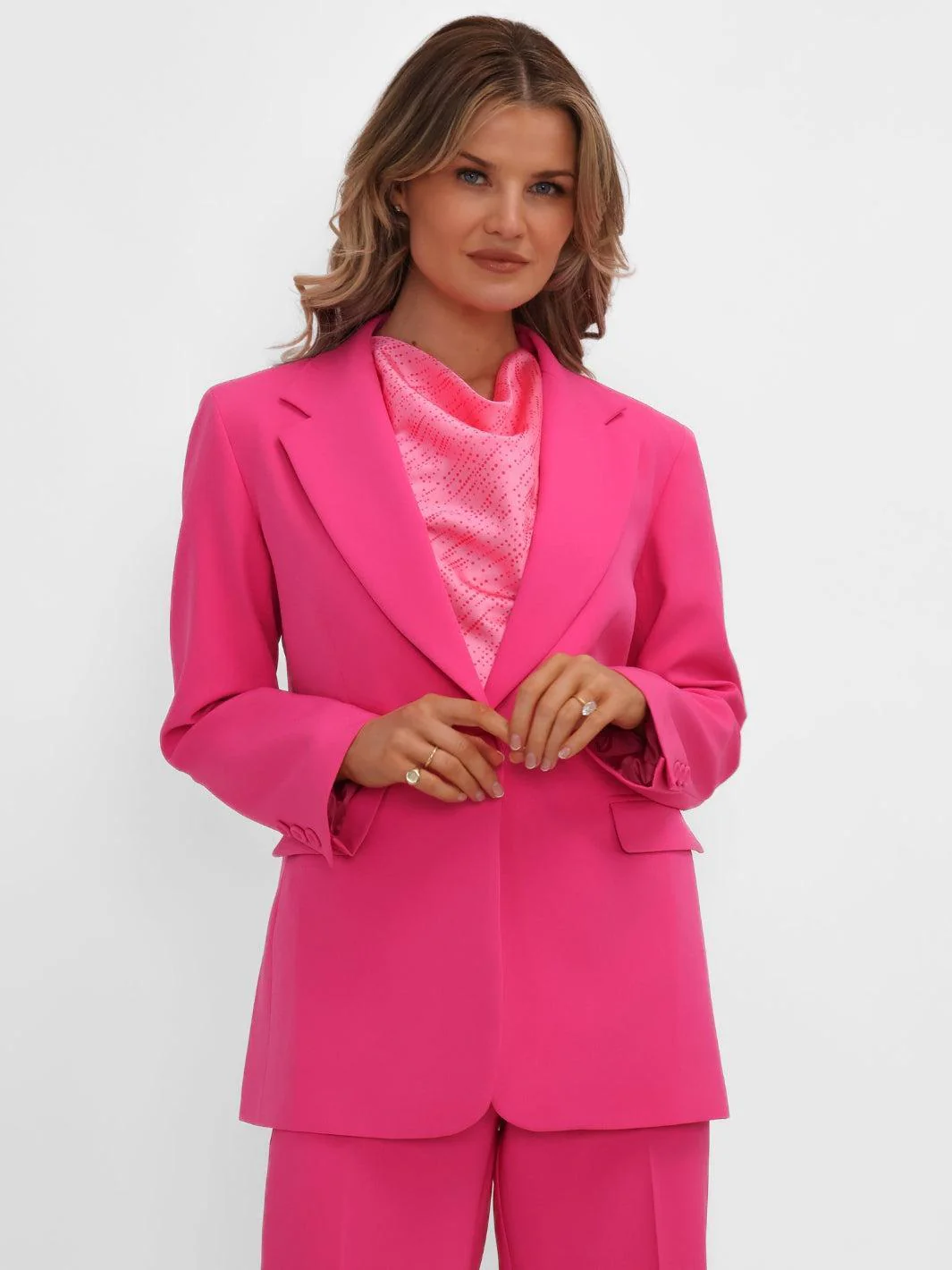 Kate & Pippa Sassari Blazer In Fuchsia Pink - Image 3