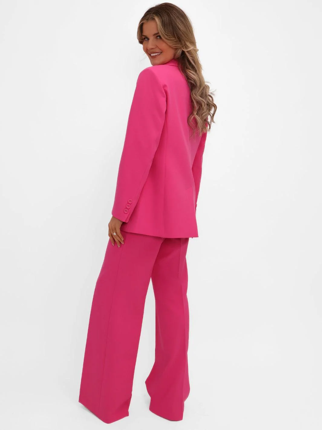 Kate & Pippa Sassari Blazer In Fuchsia Pink - Image 4