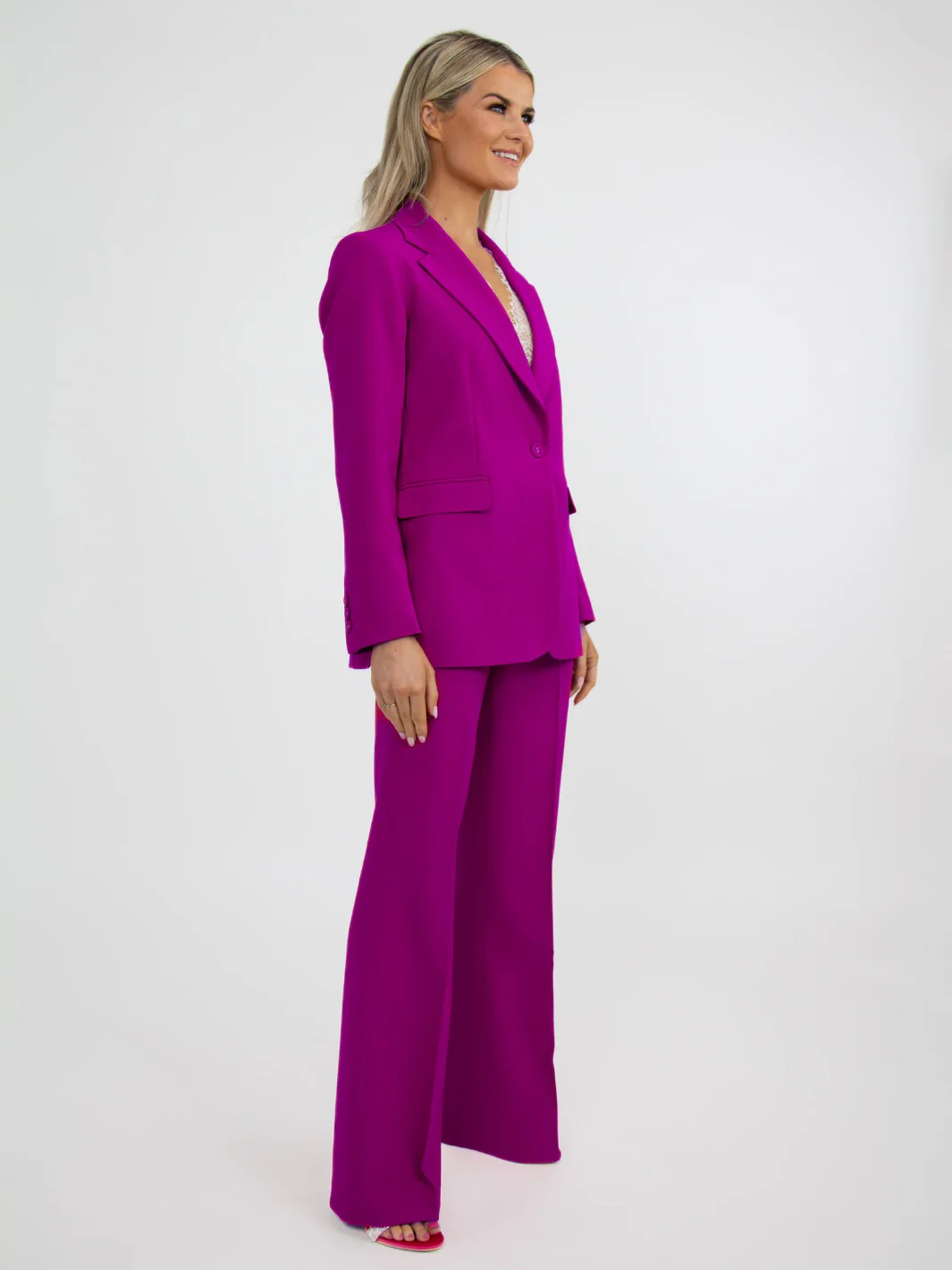 Kate & Pippa Sassari Blazer In Magenta - Image 3