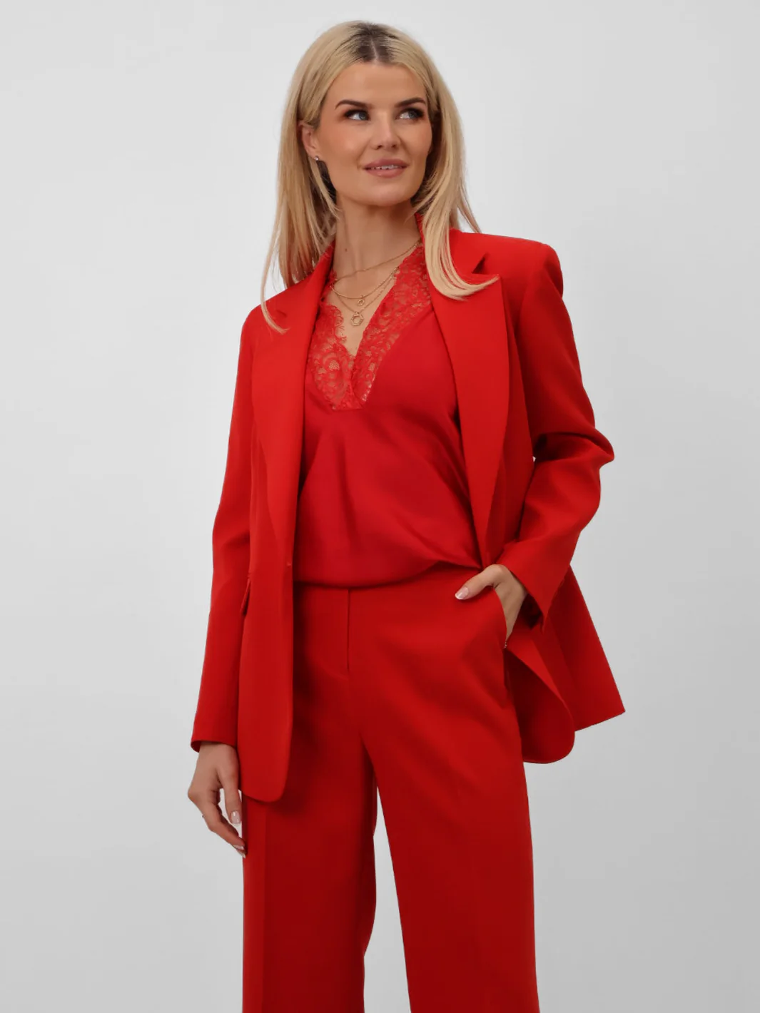 Kate & Pippa Sassari Blazer In Red - Image 3
