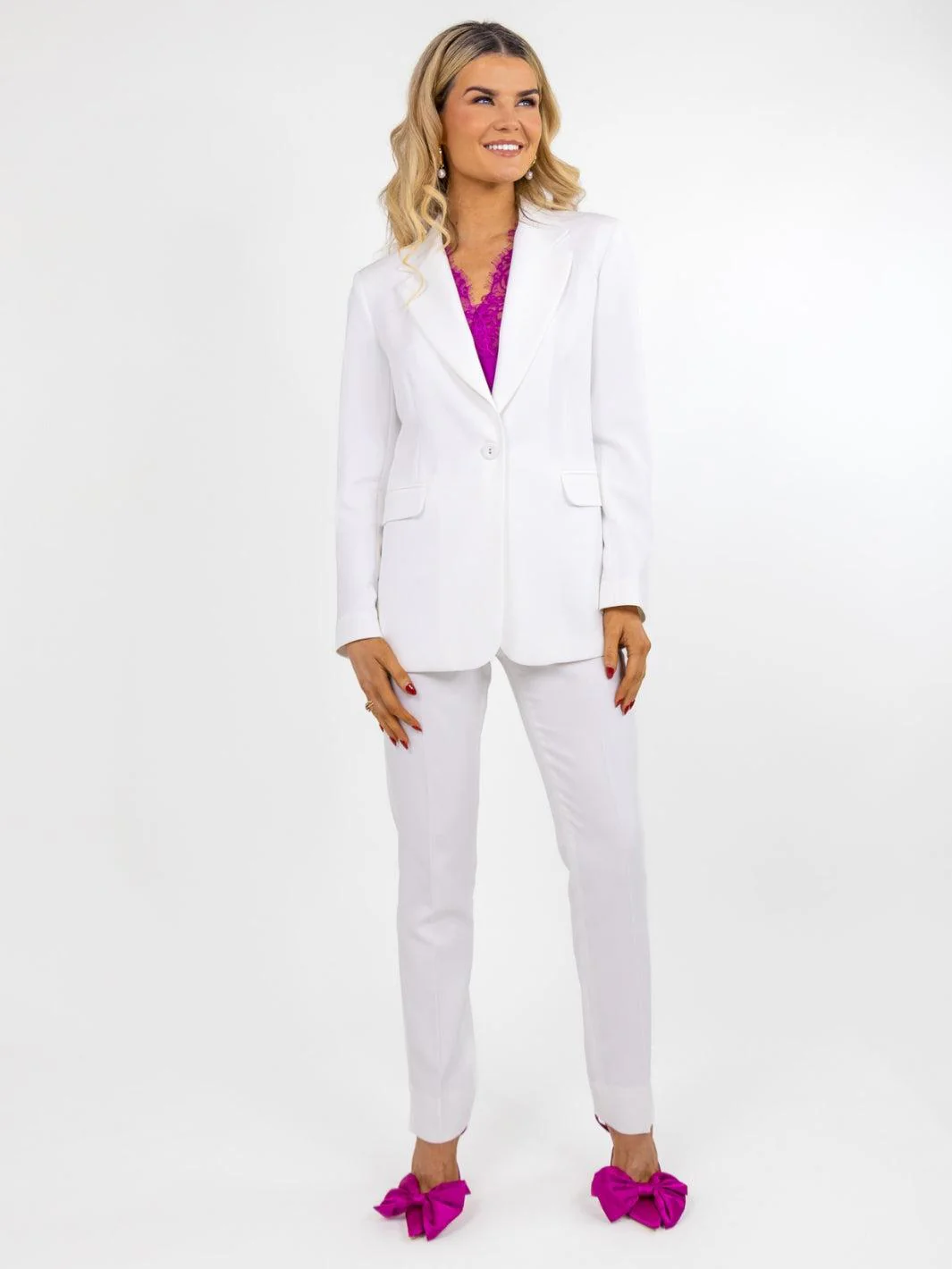 Kate & Pippa Sassari Blazer In White - Image 2
