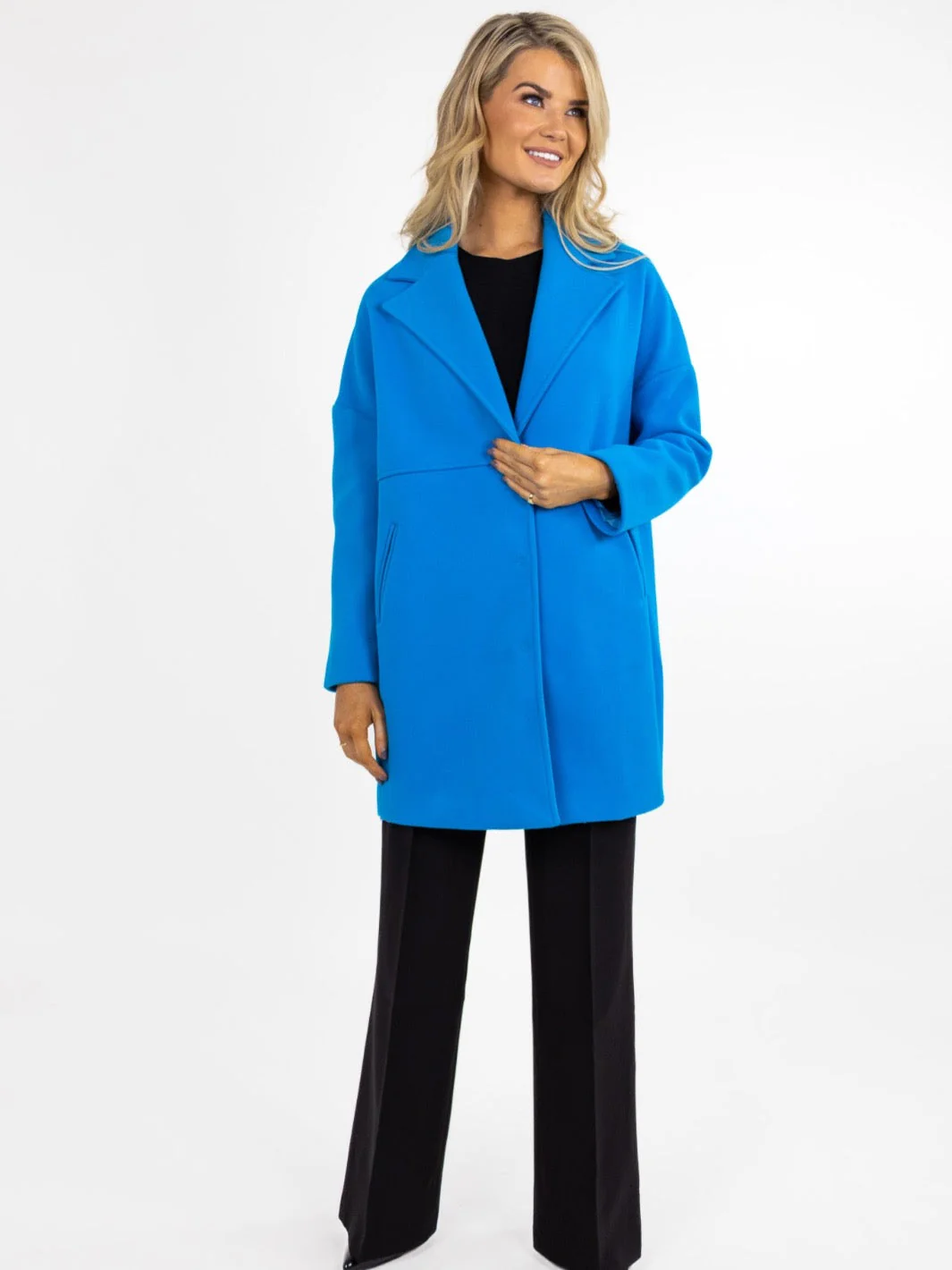 Kate & Pippa Savona Coat In Tiffany blue