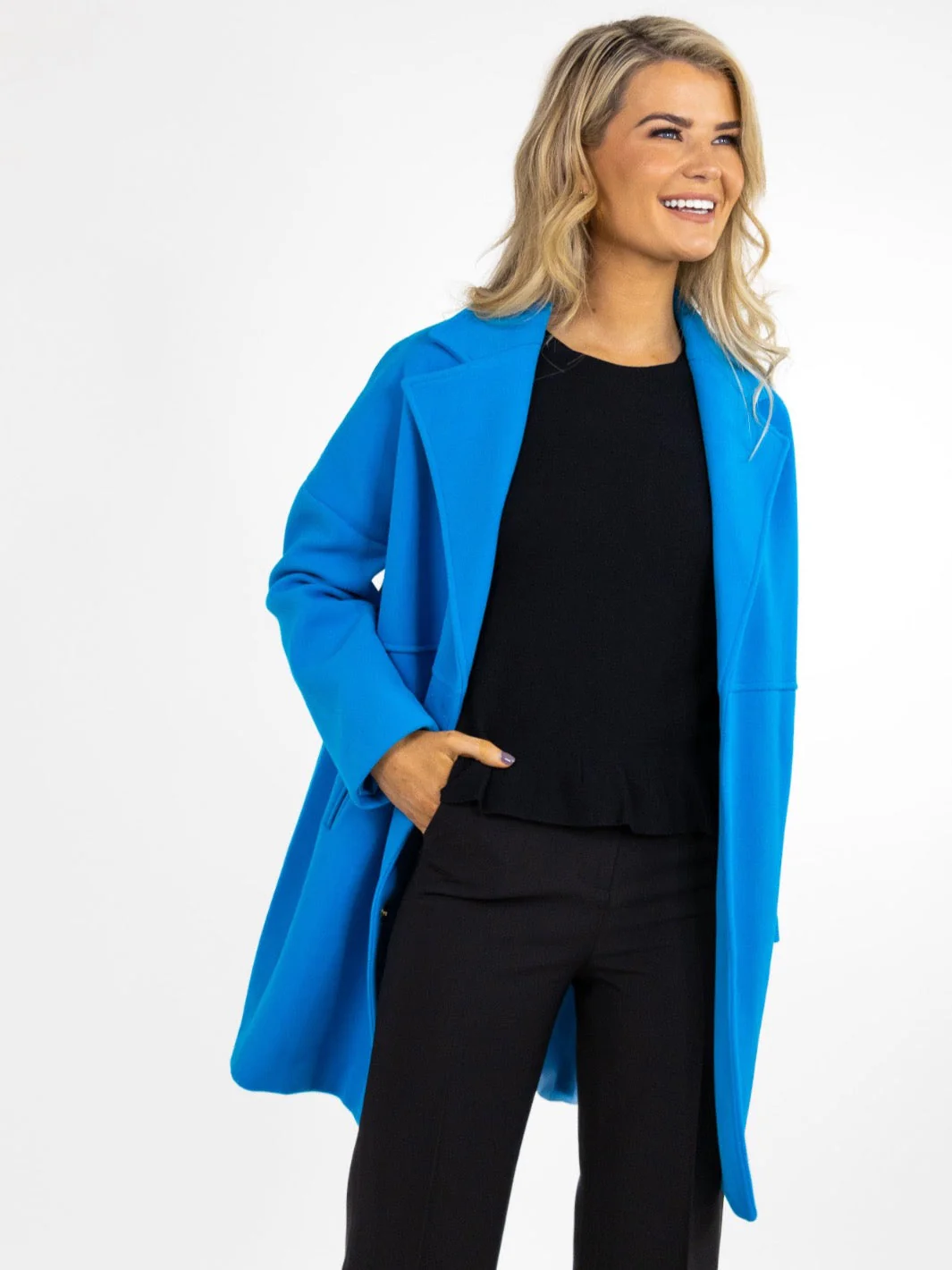 Kate & Pippa Savona Coat In Tiffany blue - Image 2