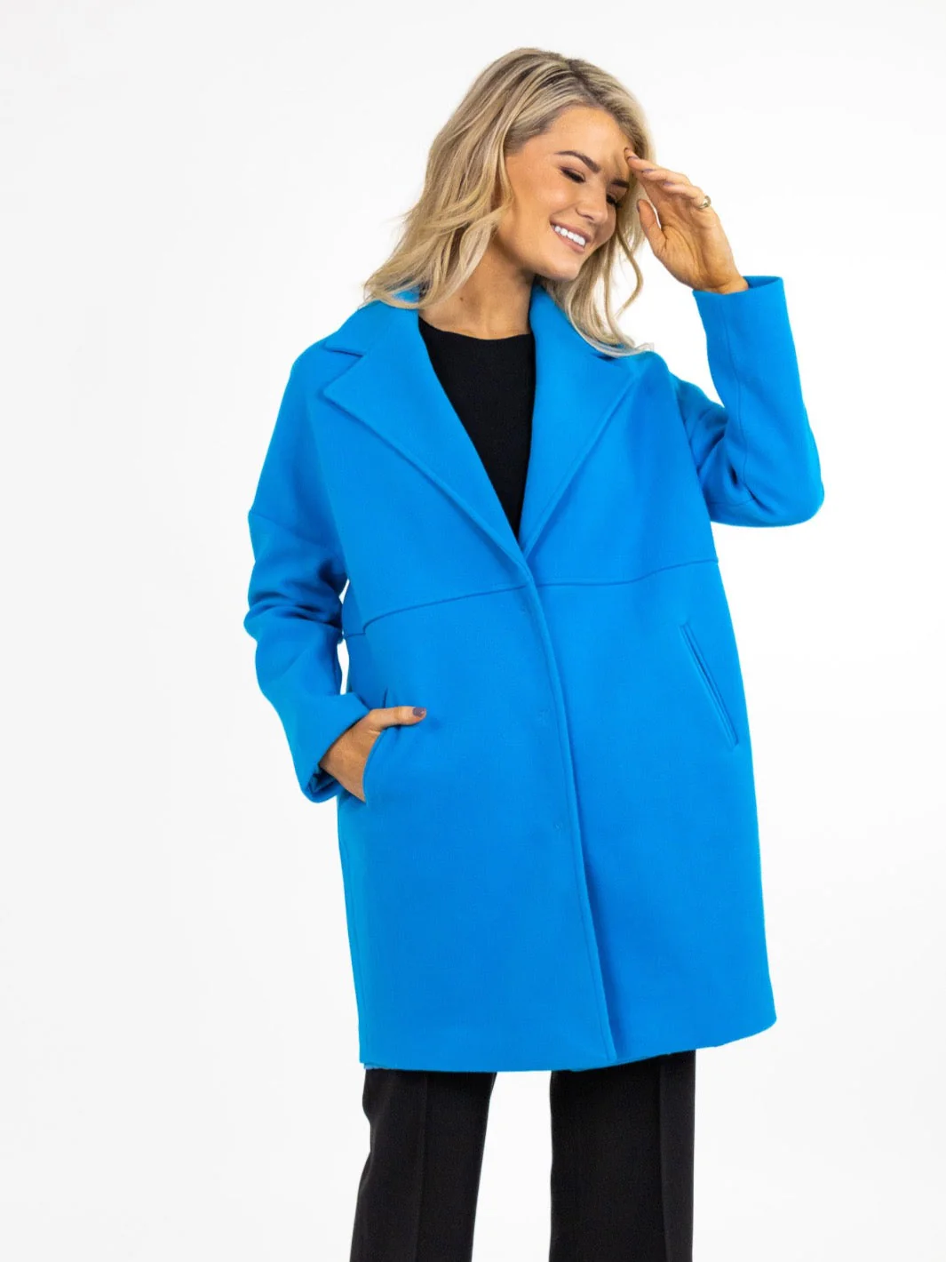 Kate & Pippa Savona Coat In Tiffany blue - Image 3