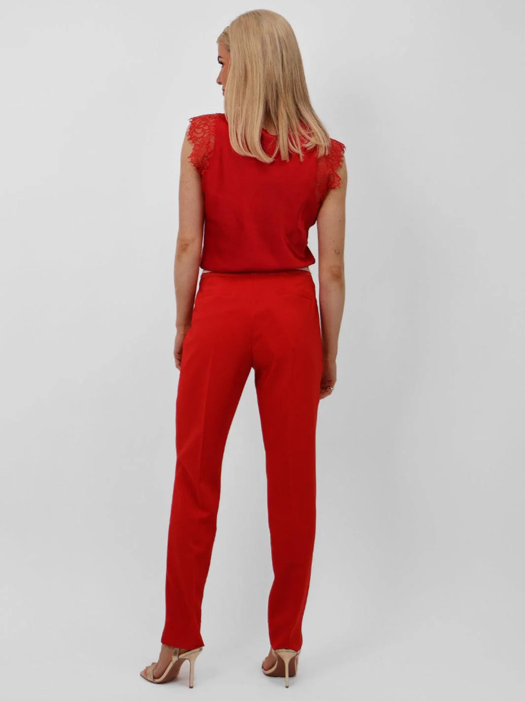 Kate & Pippa Sorrento Trousers In Red - Image 3