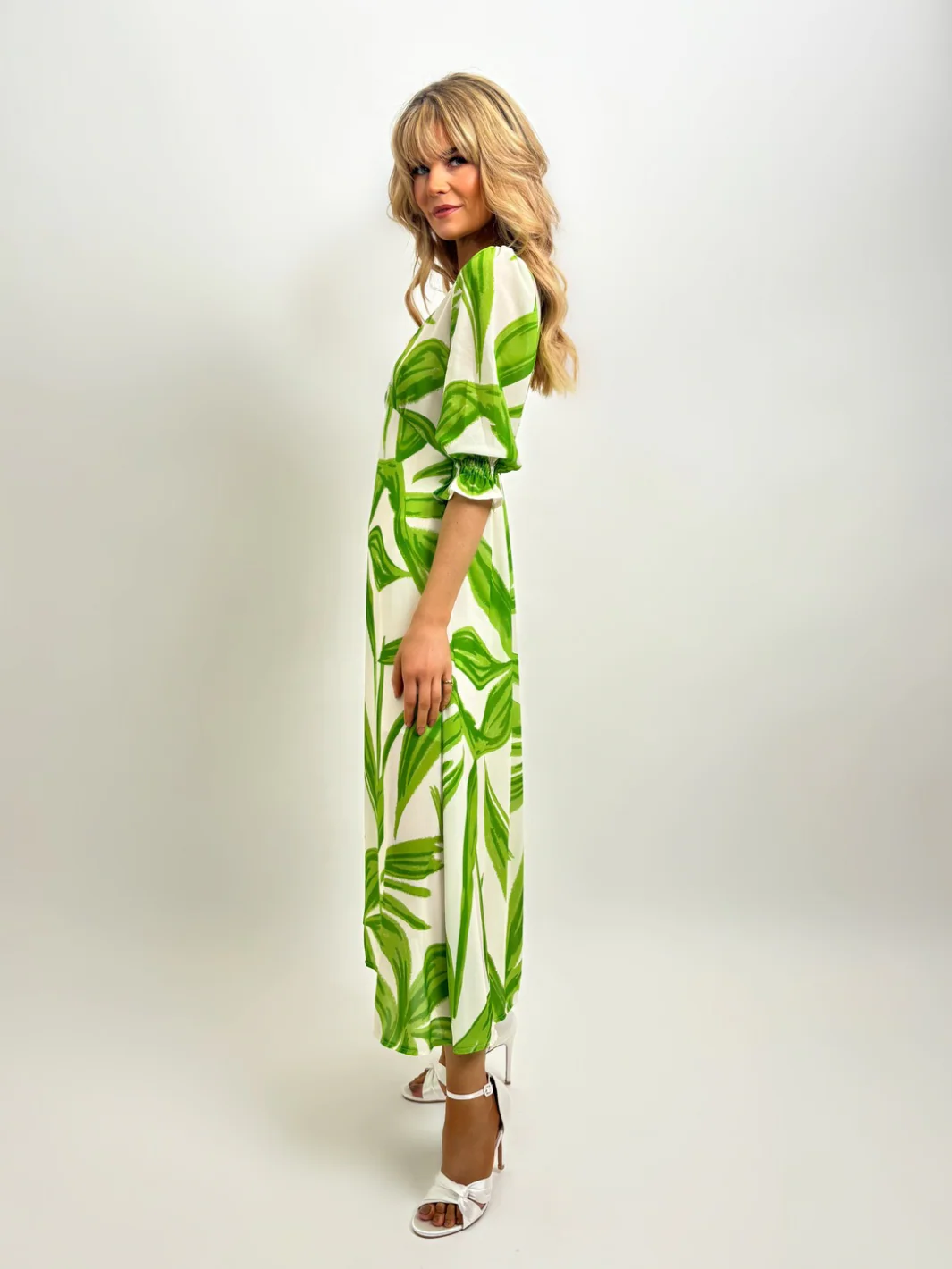 Kate & Pippa Streasa Dress In Green Print - Image 2