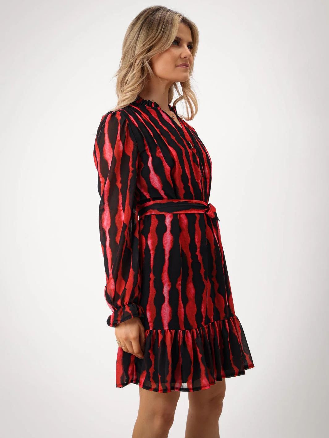 Kate & Pippa Venus Mini Dress In Red Print - Image 5