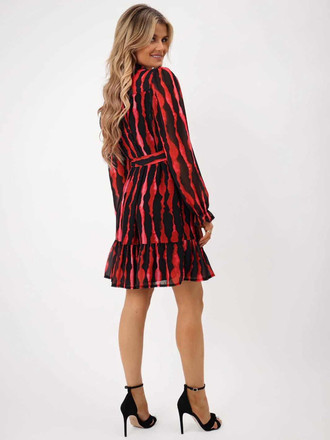 Kate & Pippa Venus Mini Dress In Red Print - Image 7