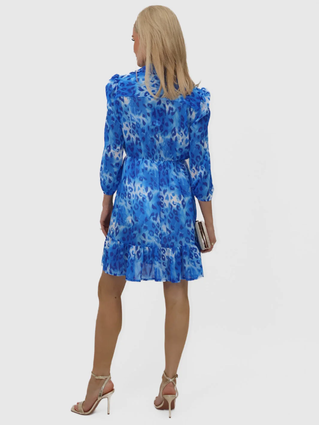 Kate & Pippa Vicky Mini Dress In Blue Print - Image 10