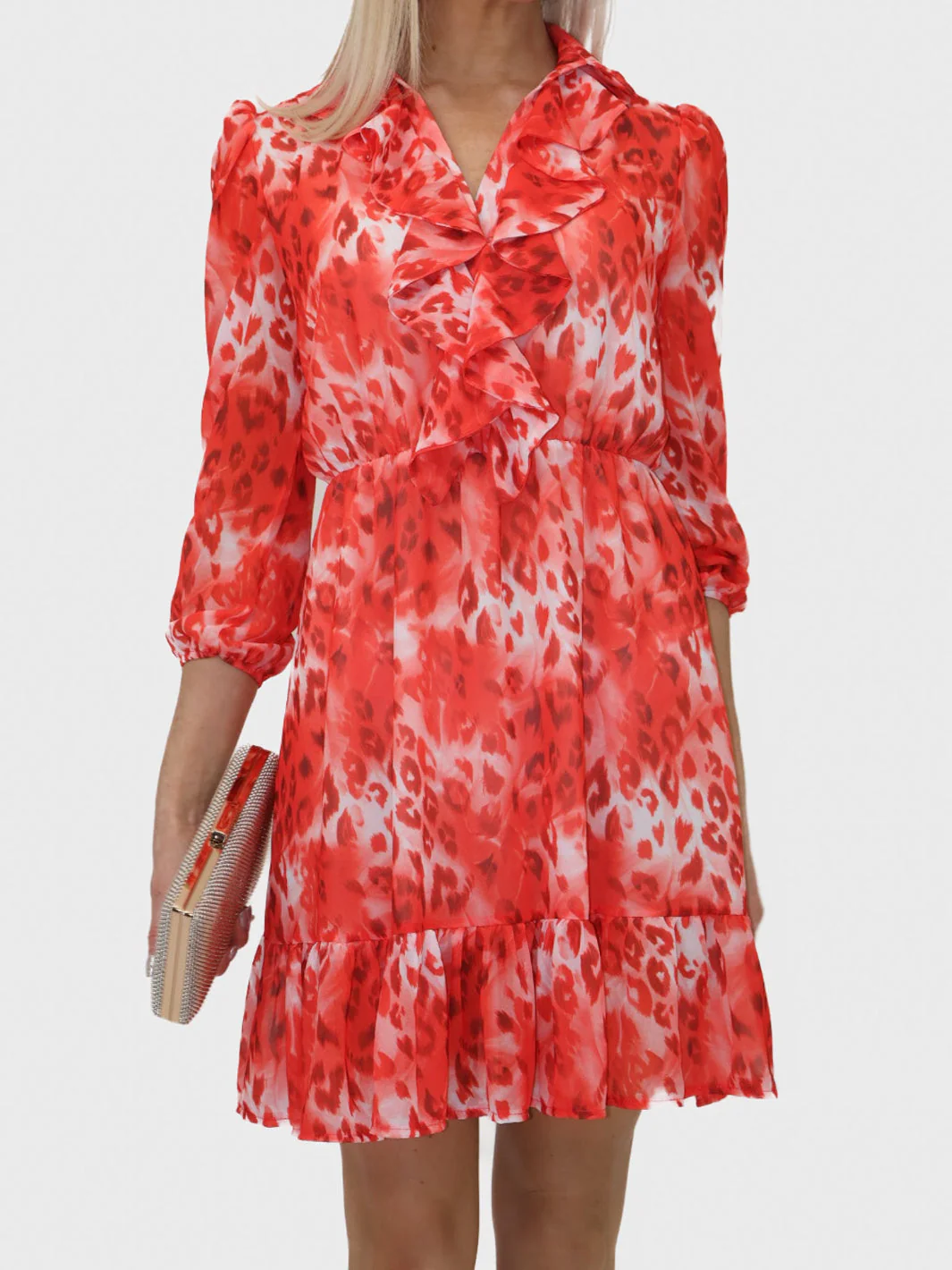 Kate & Pippa Vicky Mini Dress In Orange Print - Image 10