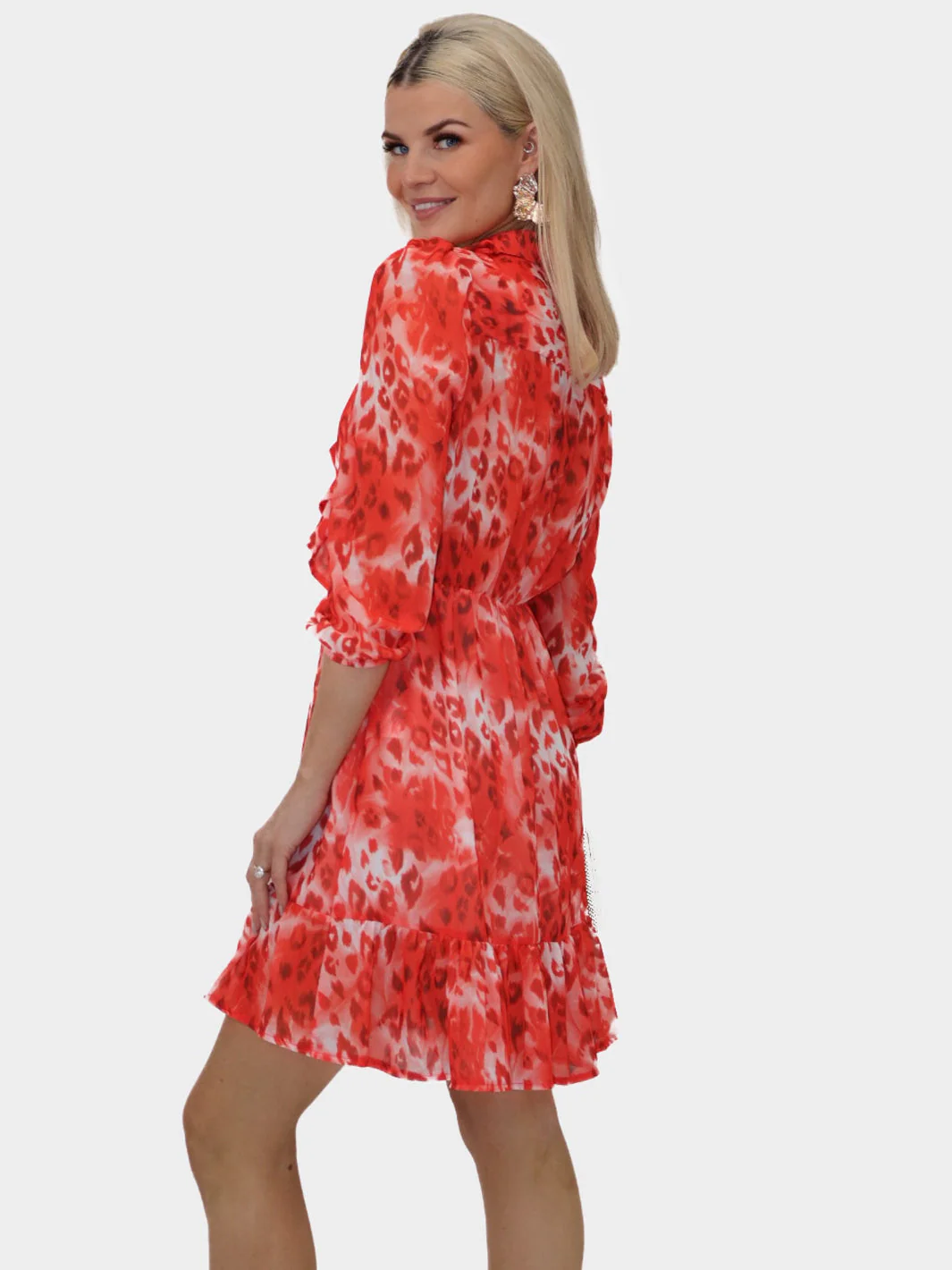 Kate & Pippa Vicky Mini Dress In Orange Print - Image 11