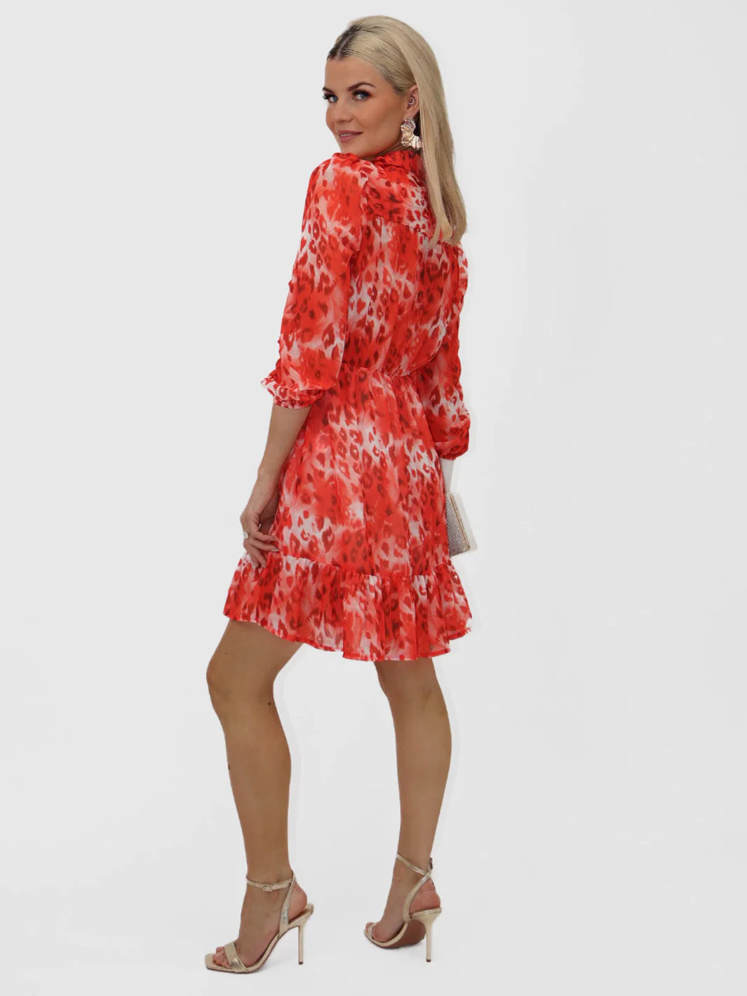 Kate & Pippa Vicky Mini Dress In Orange Print - Image 12