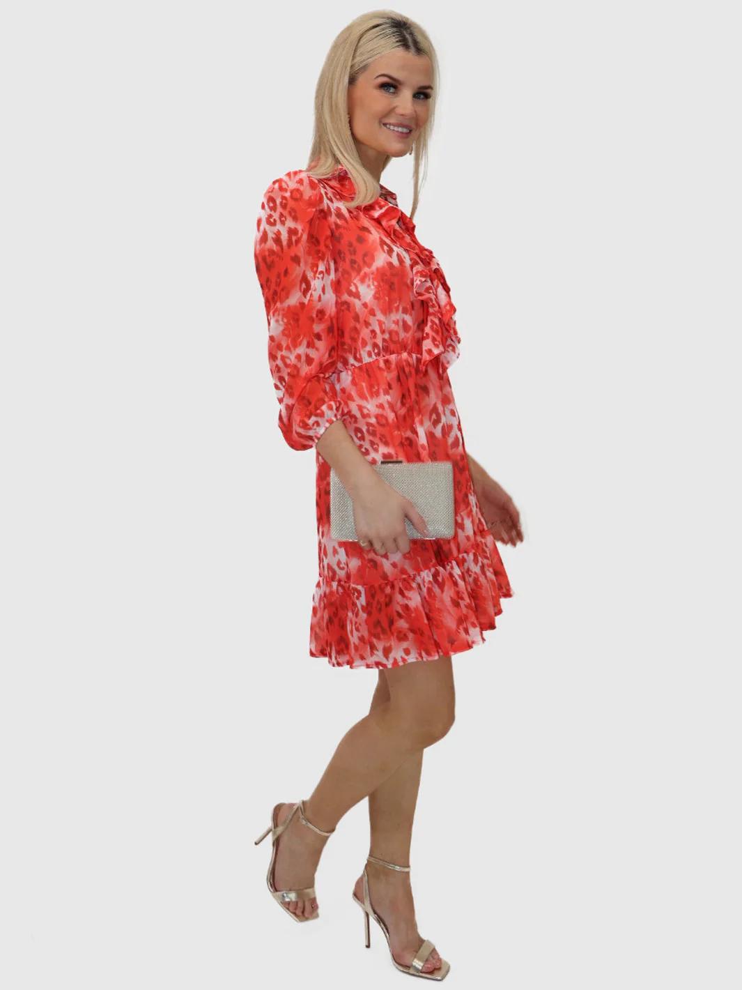 Kate & Pippa Vicky Mini Dress In Orange Print - Image 8
