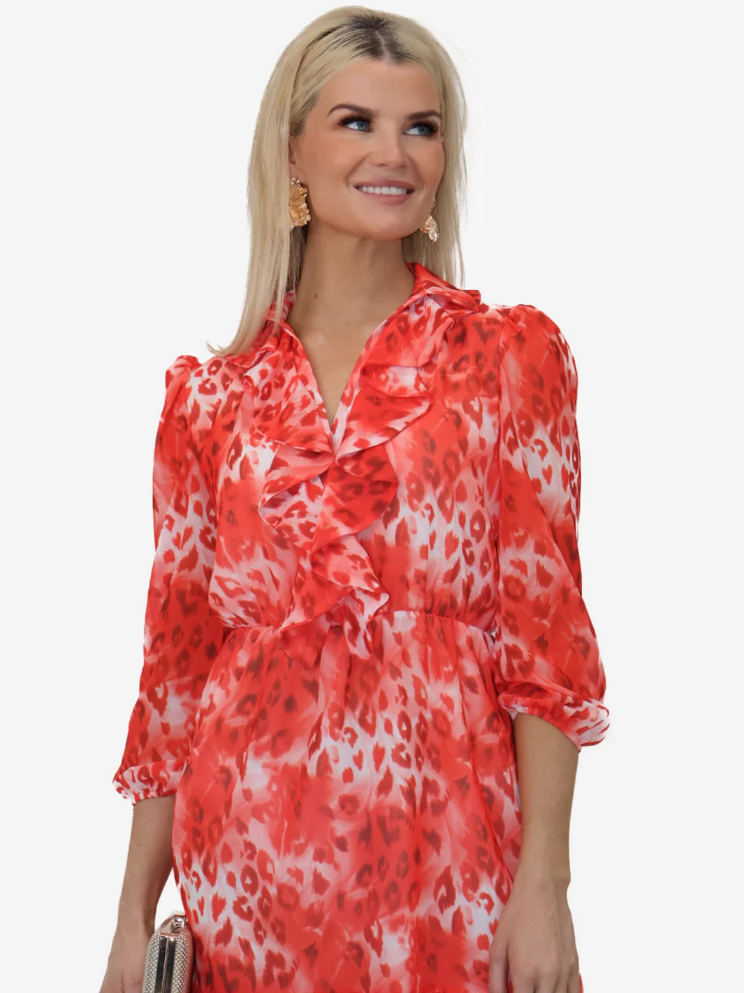 Kate & Pippa Vicky Mini Dress In Orange Print - Image 9