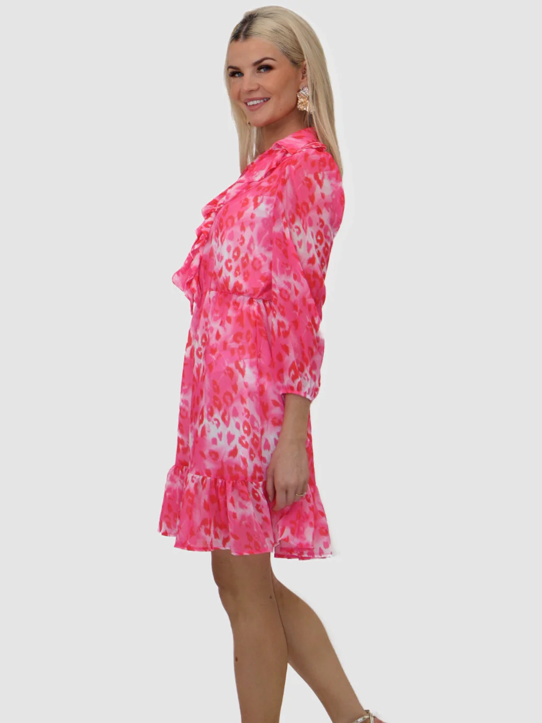 Kate & Pippa Vicky Mini Dress In Pink Print - Image 8