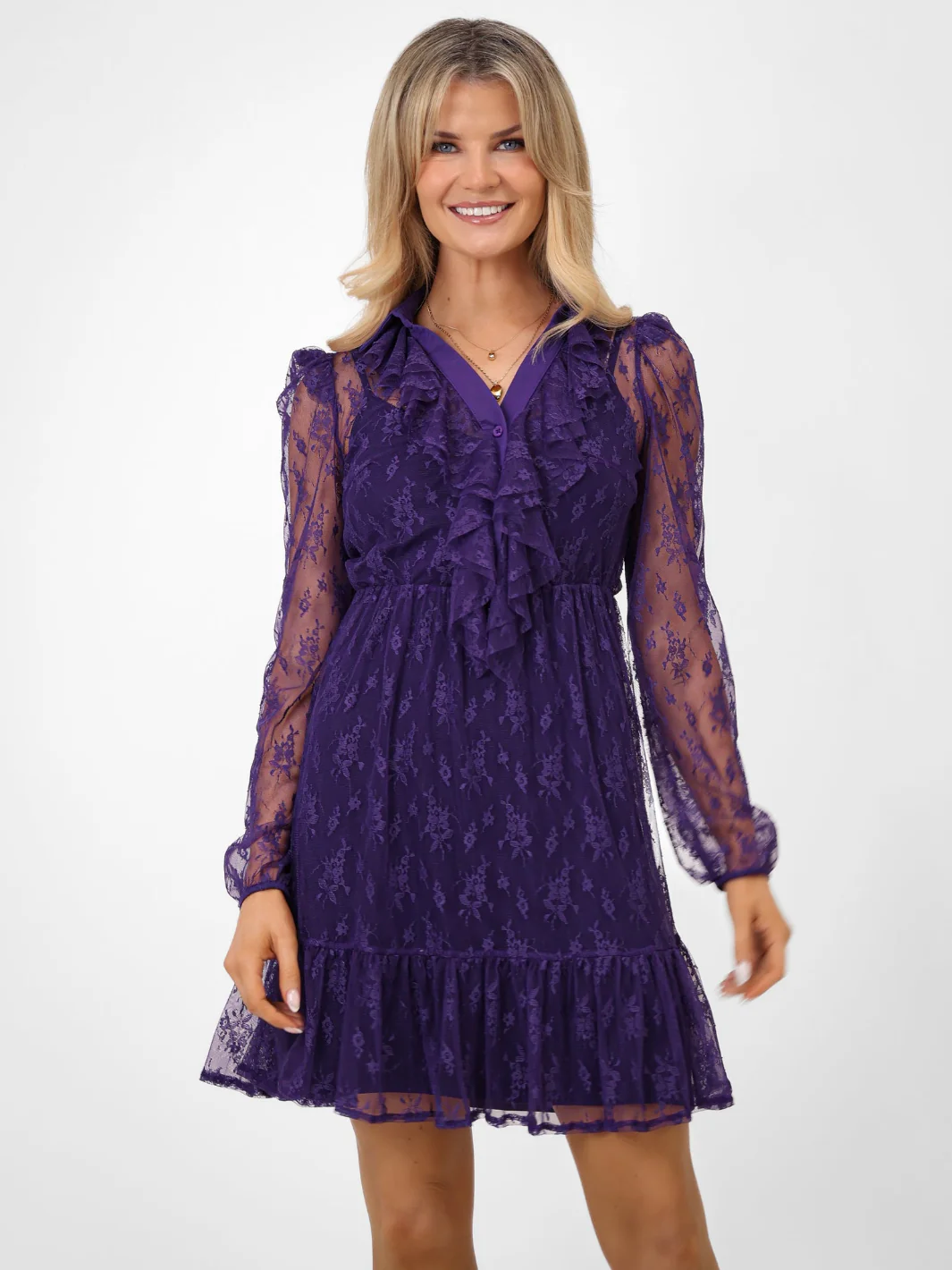 Kate & Pippa Vicky Mini Dress In Purple - Image 4