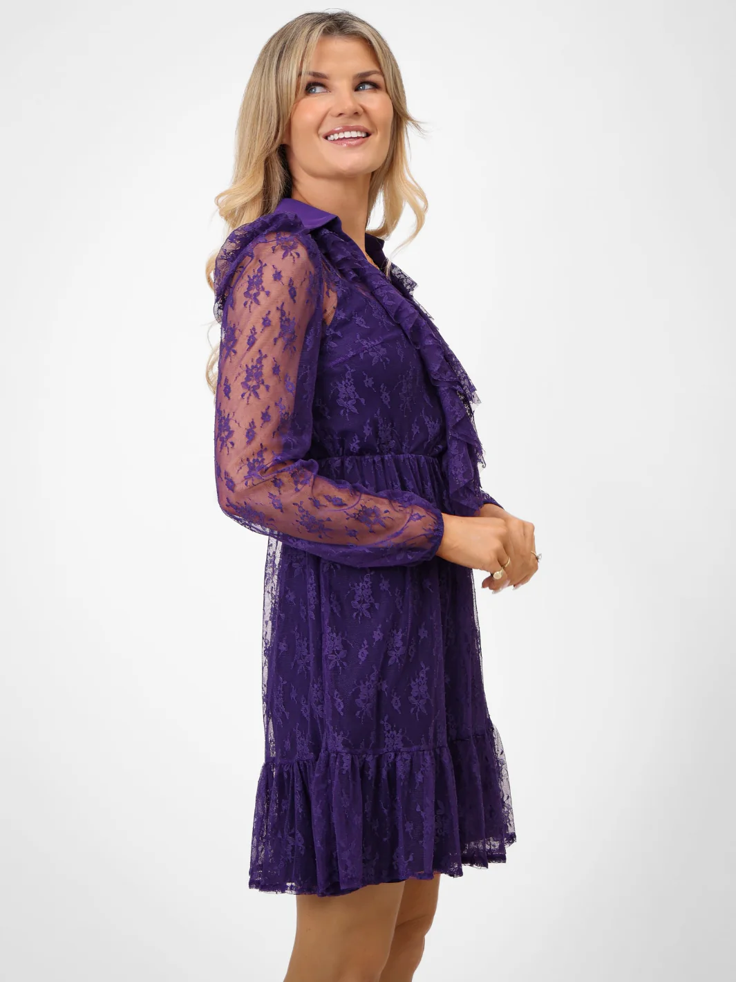 Kate & Pippa Vicky Mini Dress In Purple - Image 6