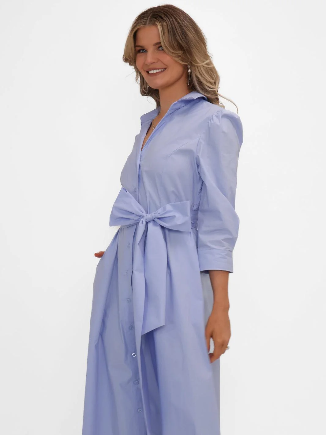 Kate & Pippa Victoria Midi Dress In Light Blue - Image 5