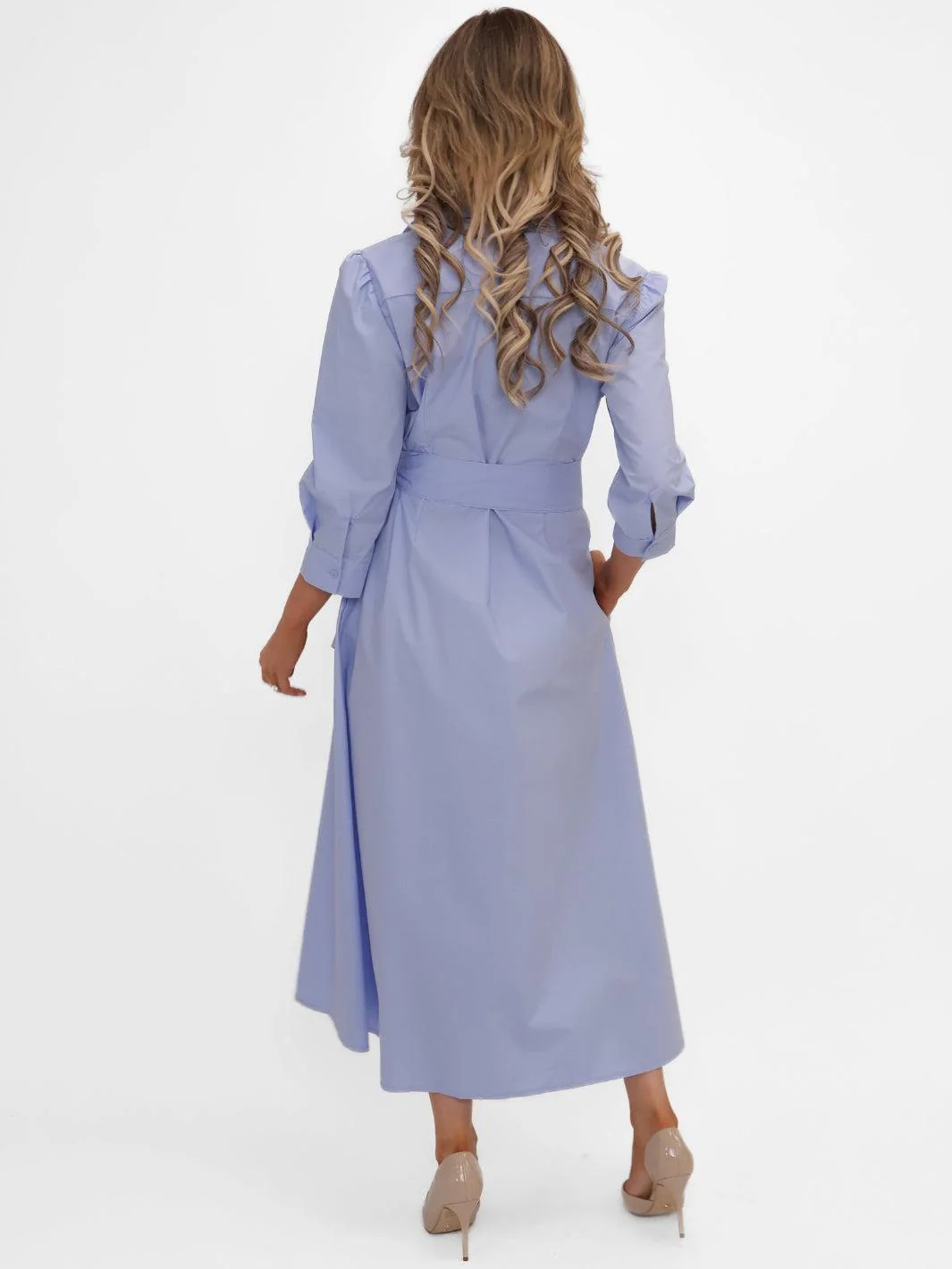 Kate & Pippa Victoria Midi Dress In Light Blue - Image 6