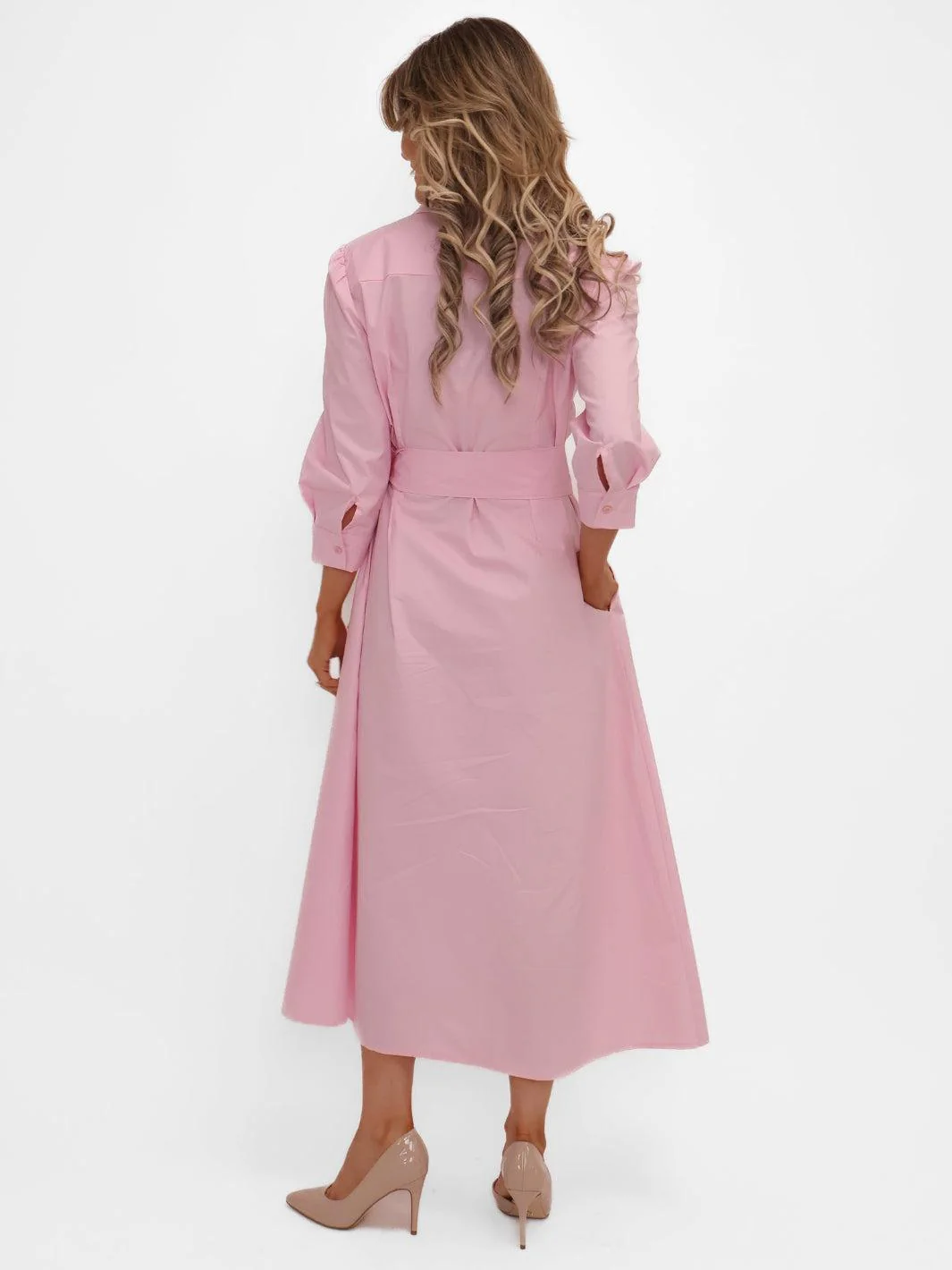 Kate & Pippa Victoria Midi Dress In Light Pink - Image 5
