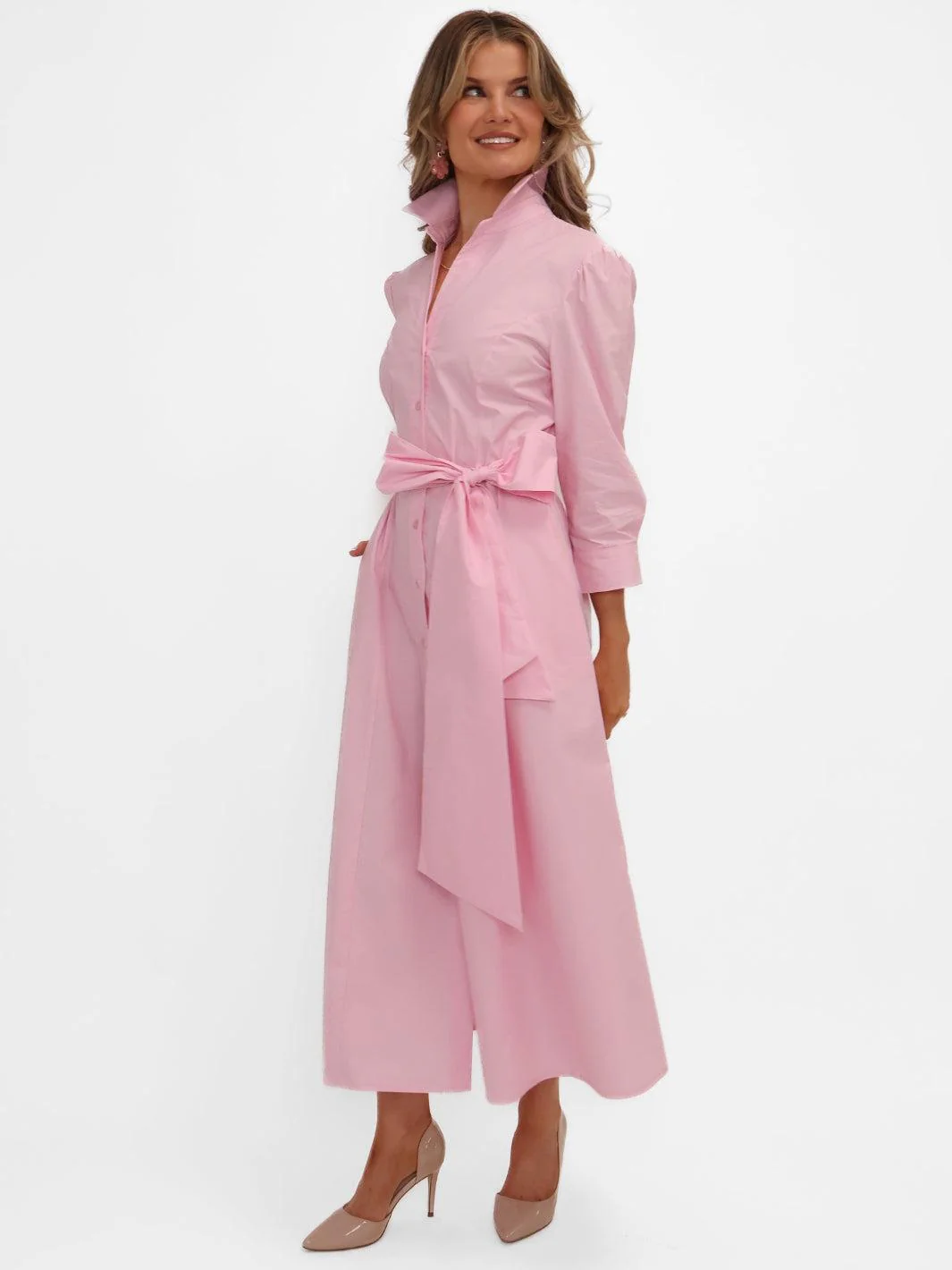 Kate & Pippa Victoria Midi Dress In Light Pink - Image 6