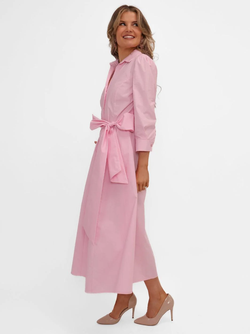 Kate & Pippa Victoria Midi Dress In Light Pink - Image 7