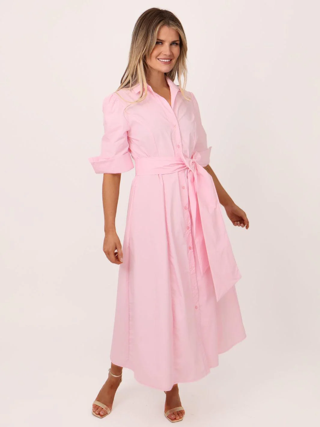 Kate & Pippa Whitney Midi Dress In Light Pink - Image 4