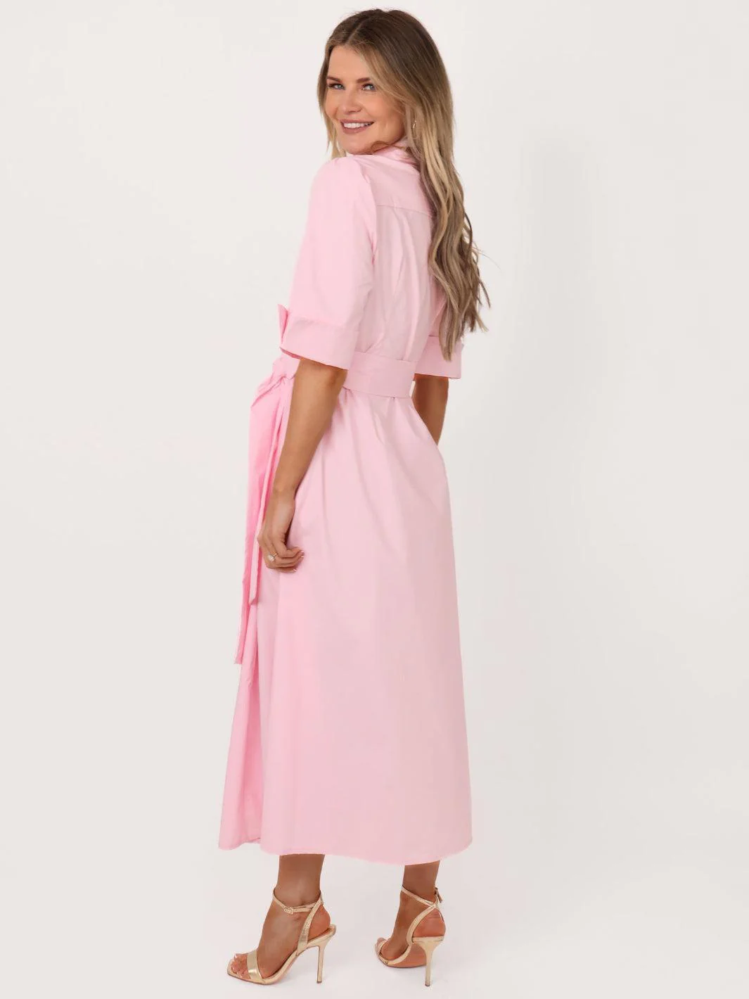 Kate & Pippa Whitney Midi Dress In Light Pink - Image 6