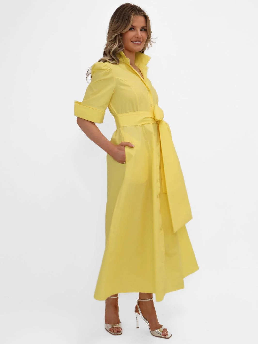 Kate & Pippa Whitney Midi Dress In Yellow - Image 5