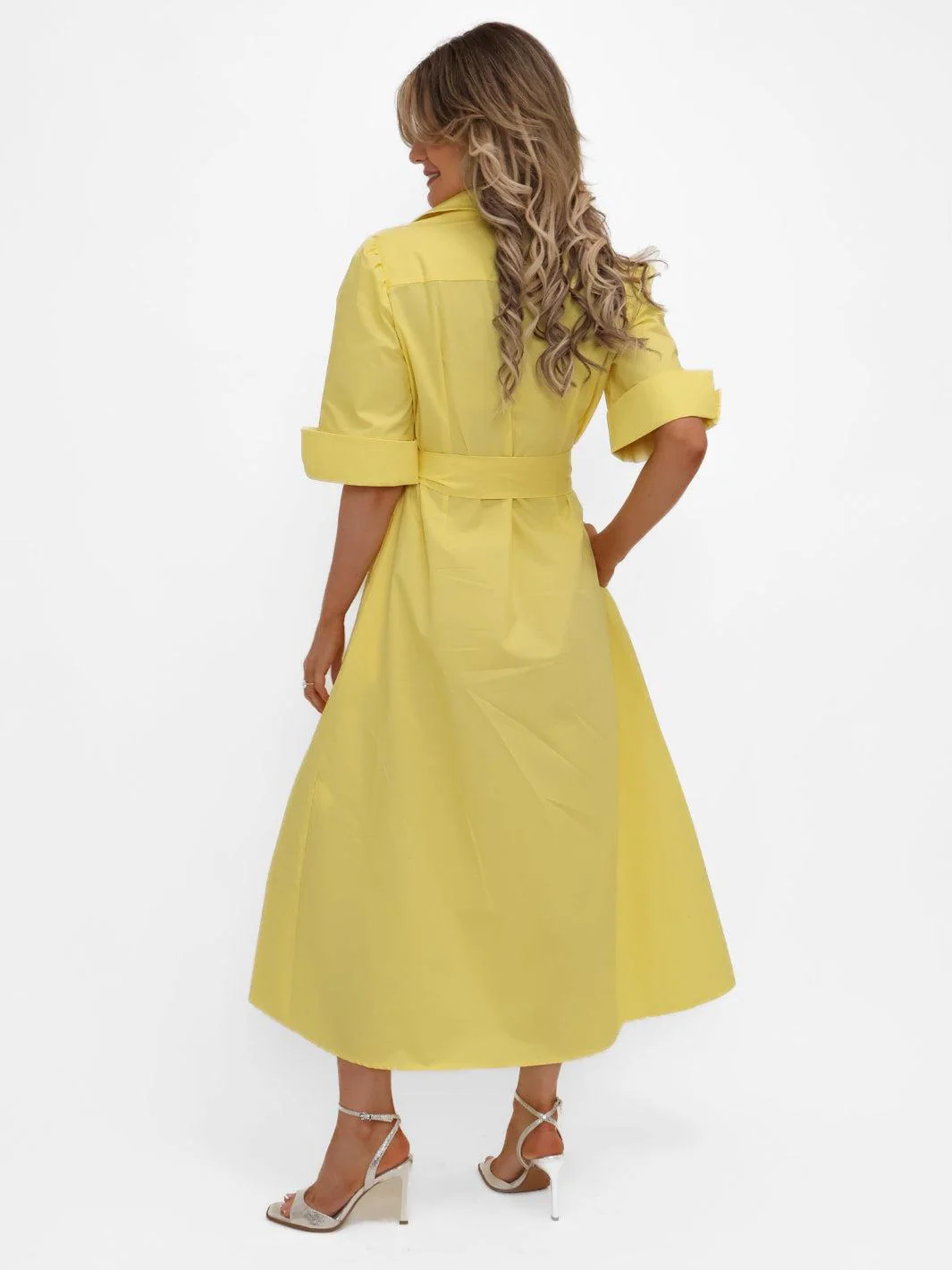 Kate & Pippa Whitney Midi Dress In Yellow - Image 6