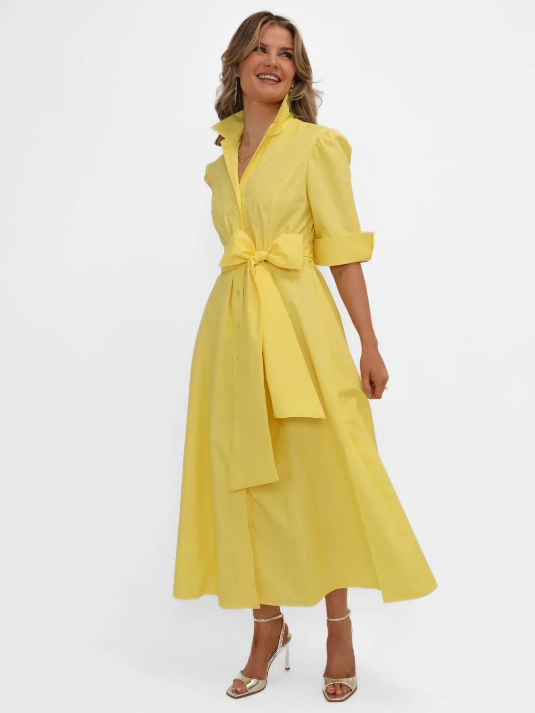 Kate & Pippa Whitney Midi Dress In Yellow - Image 8