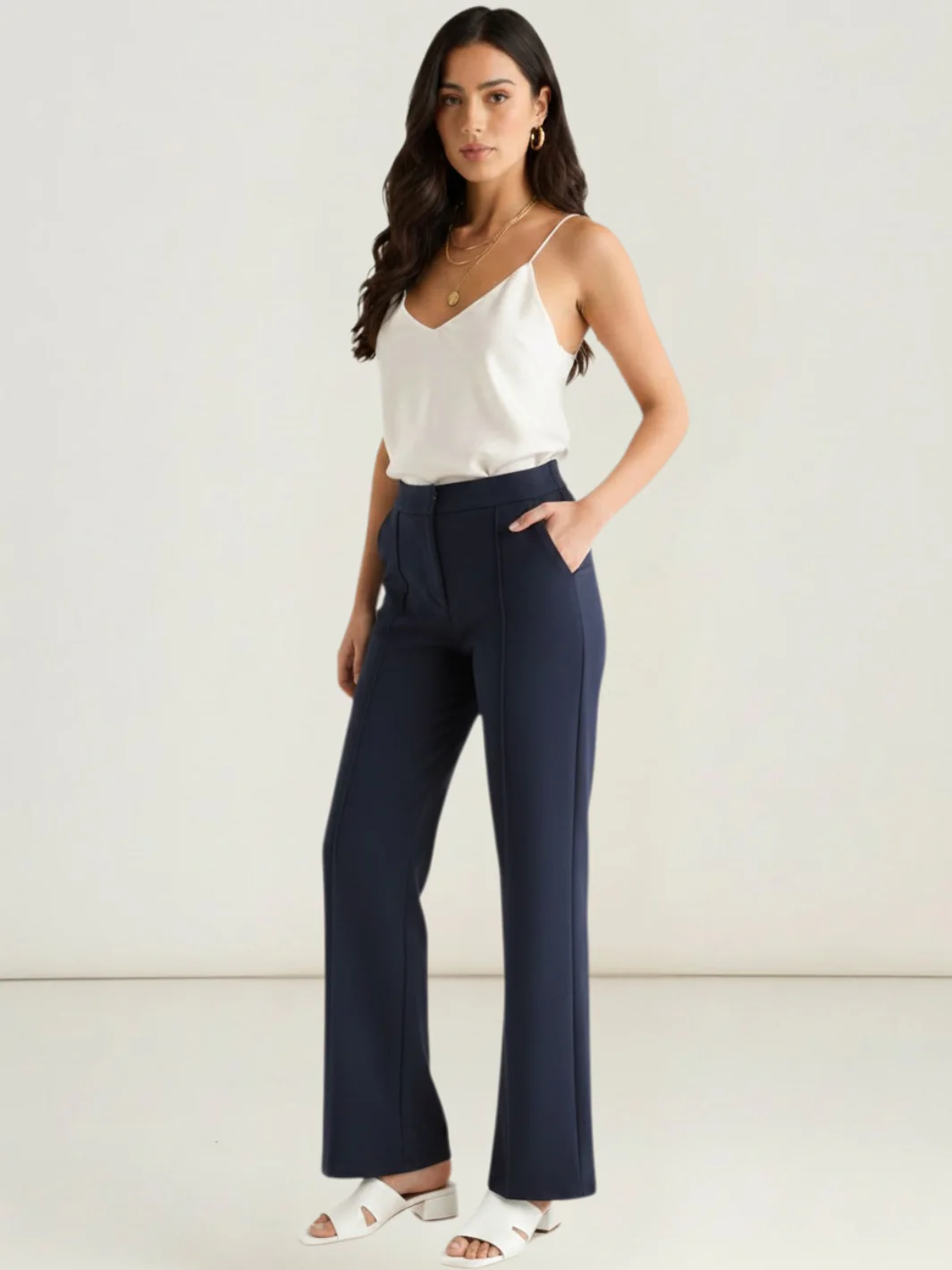 Kate & Pippa Yale Trousers In Midnight Navy