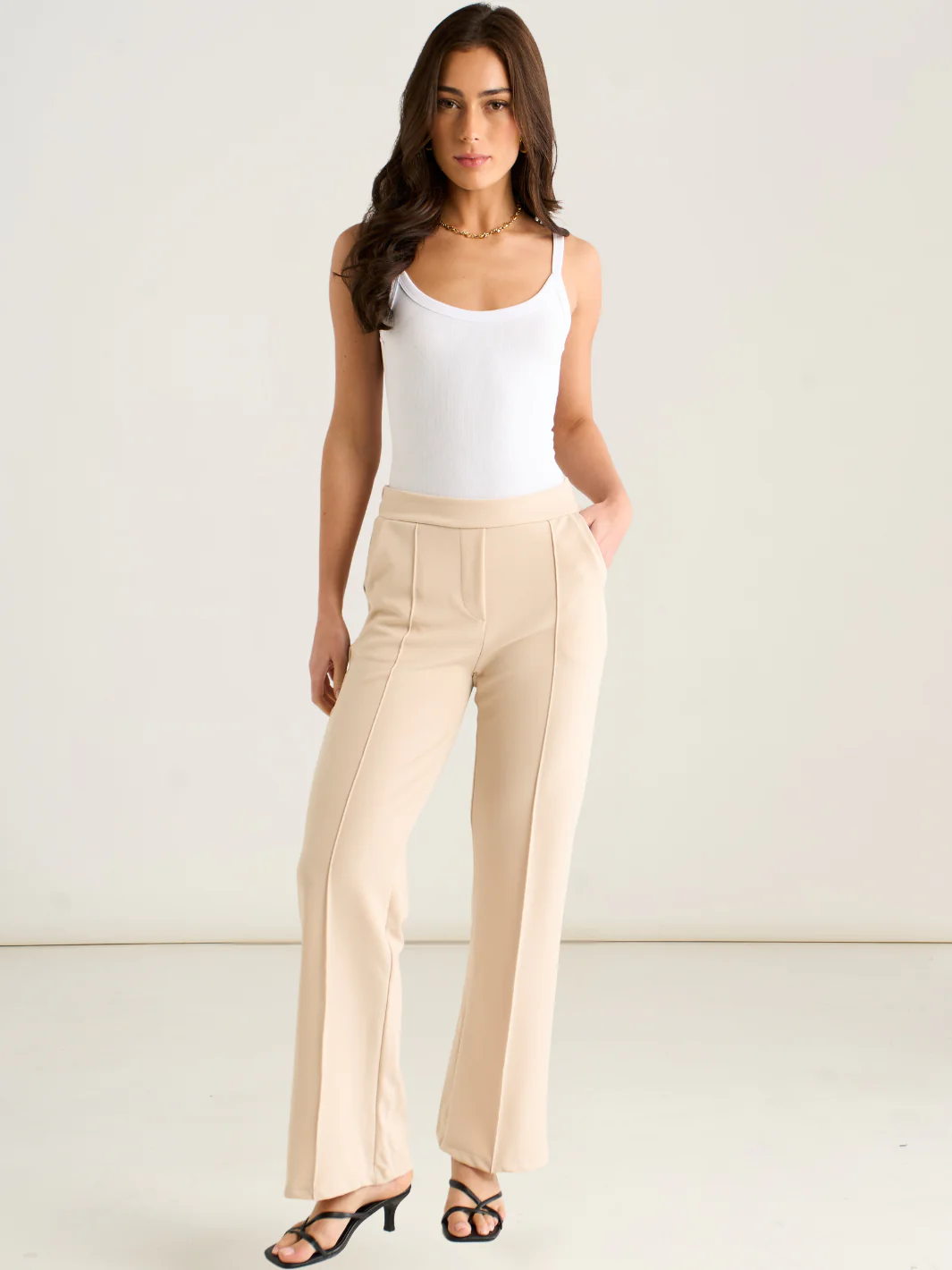Kate & Pippa Yale Trousers In Soft Beige - Image 4