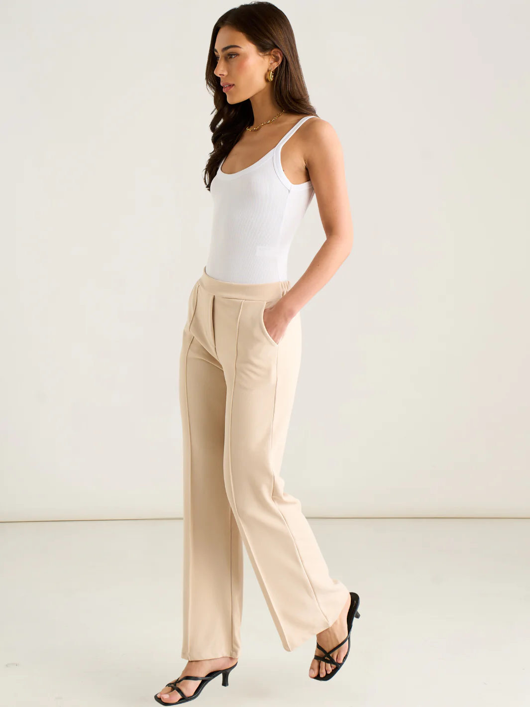 Kate & Pippa Yale Trousers In Soft Beige - Image 5