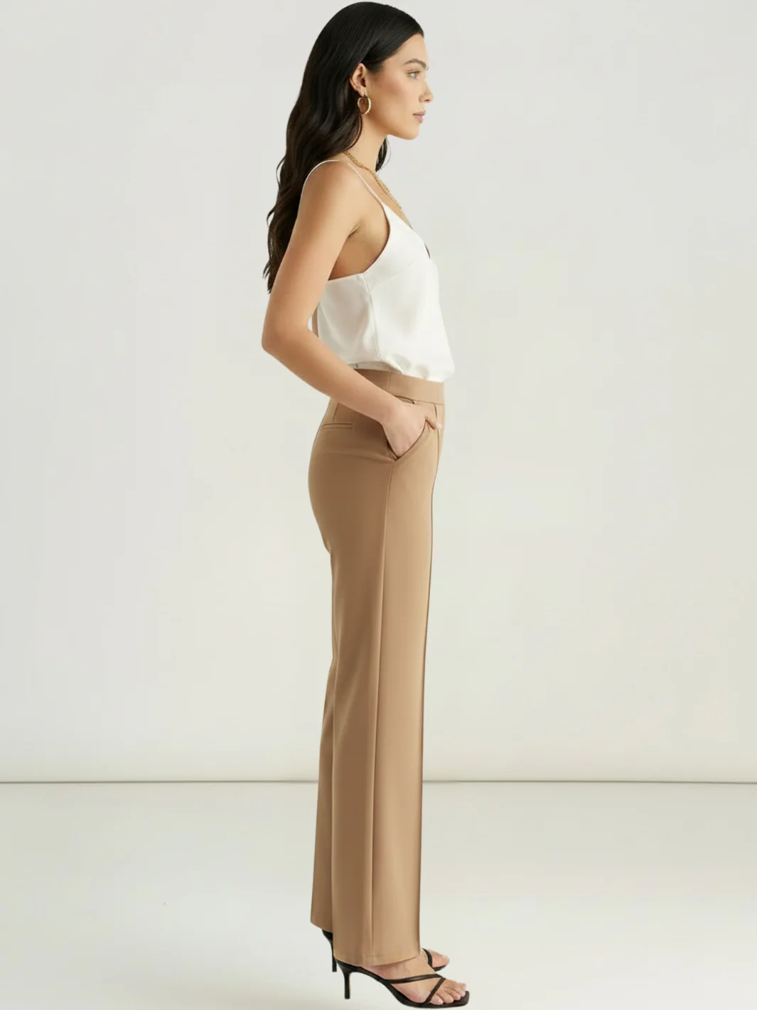 Kate & Pippa Yale Trousers In Tan - Image 3