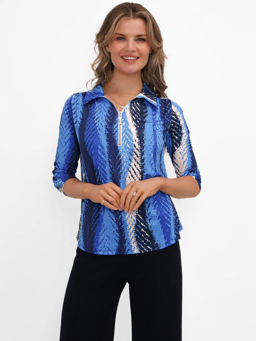 Kate & Pippa Zip Top In Royal Blue - Image 3
