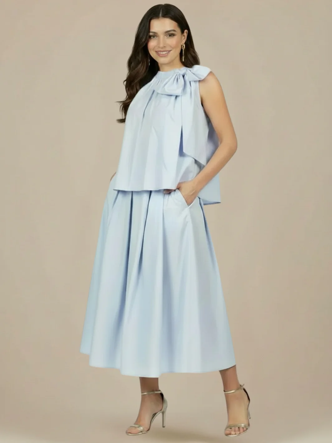 Lil Jen Blair Cotton Skirt In Powder Blue