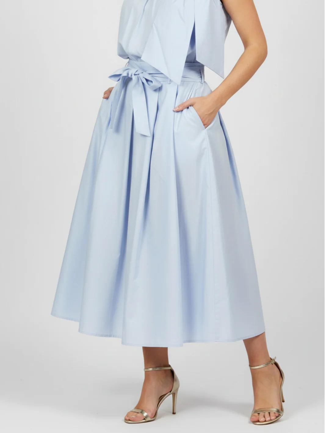 Lil Jen Blair Cotton Skirt In Powder Blue - Image 3